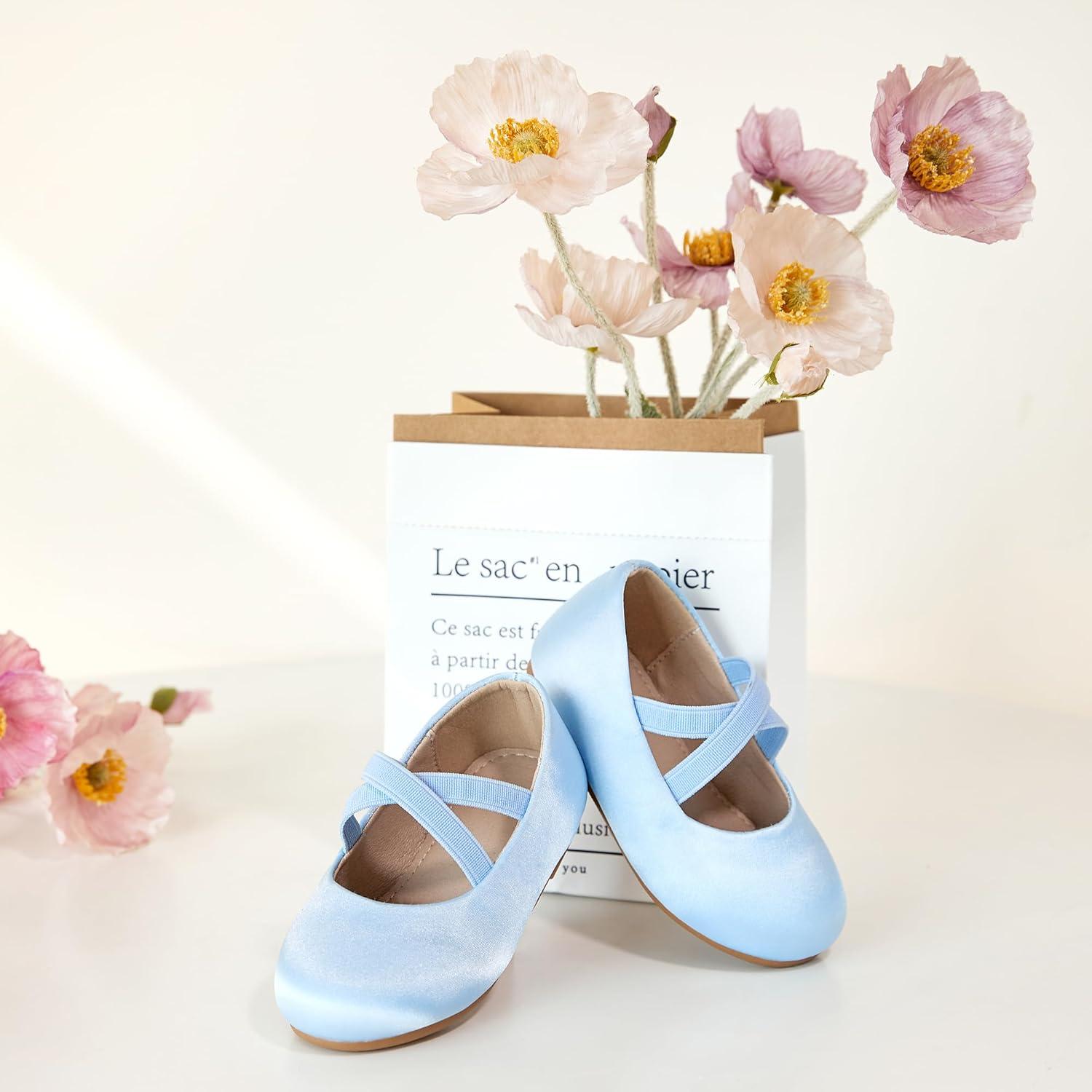 image:imageKolan Toddler Little Girls Mary Jane Ballet Flat Soft Lining Dress ShoesKf09blue