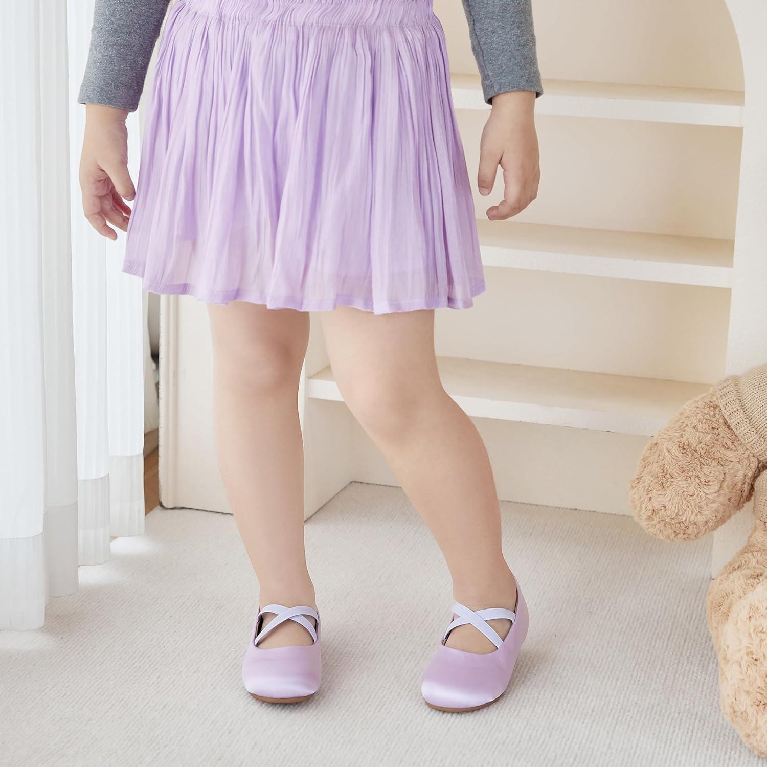 image:imageKolan Toddler Little Girls Mary Jane Ballet Flat Soft Lining Dress ShoesKf09purple
