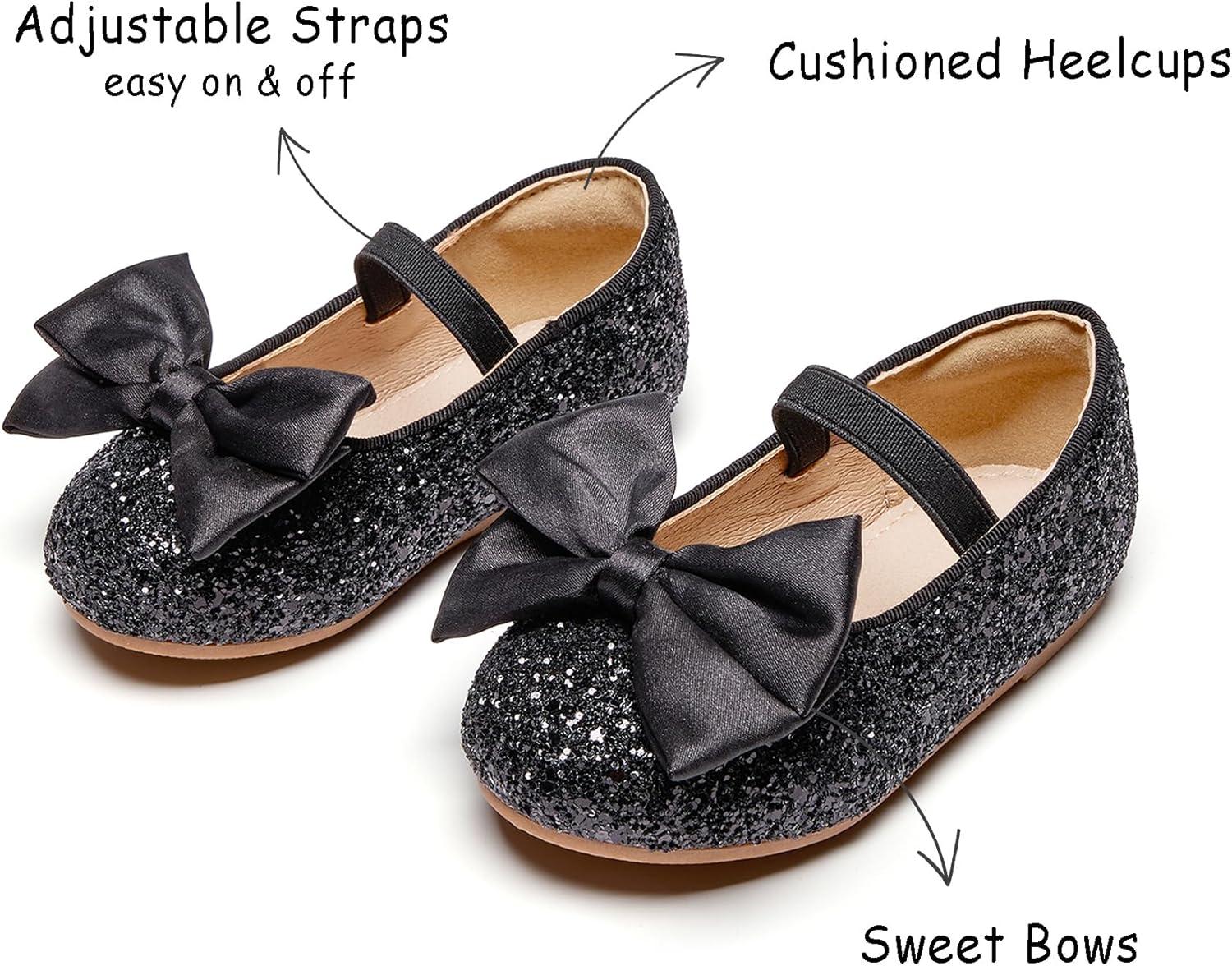 image:imageKolan Toddler Little Girls Mary Jane Ballet Flat Soft Lining Dress ShoesKf10black