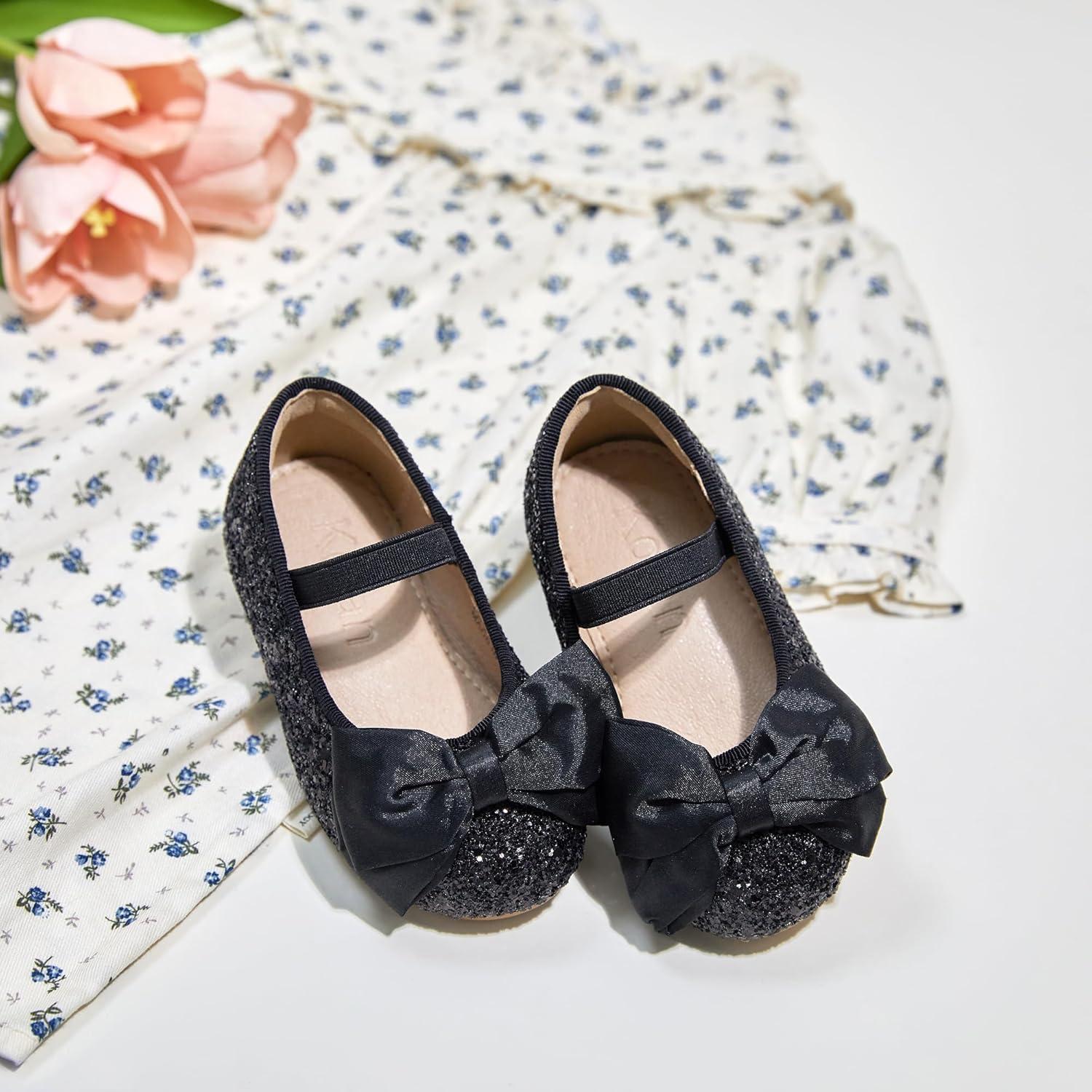 image:imageKolan Toddler Little Girls Mary Jane Ballet Flat Soft Lining Dress ShoesKf10black