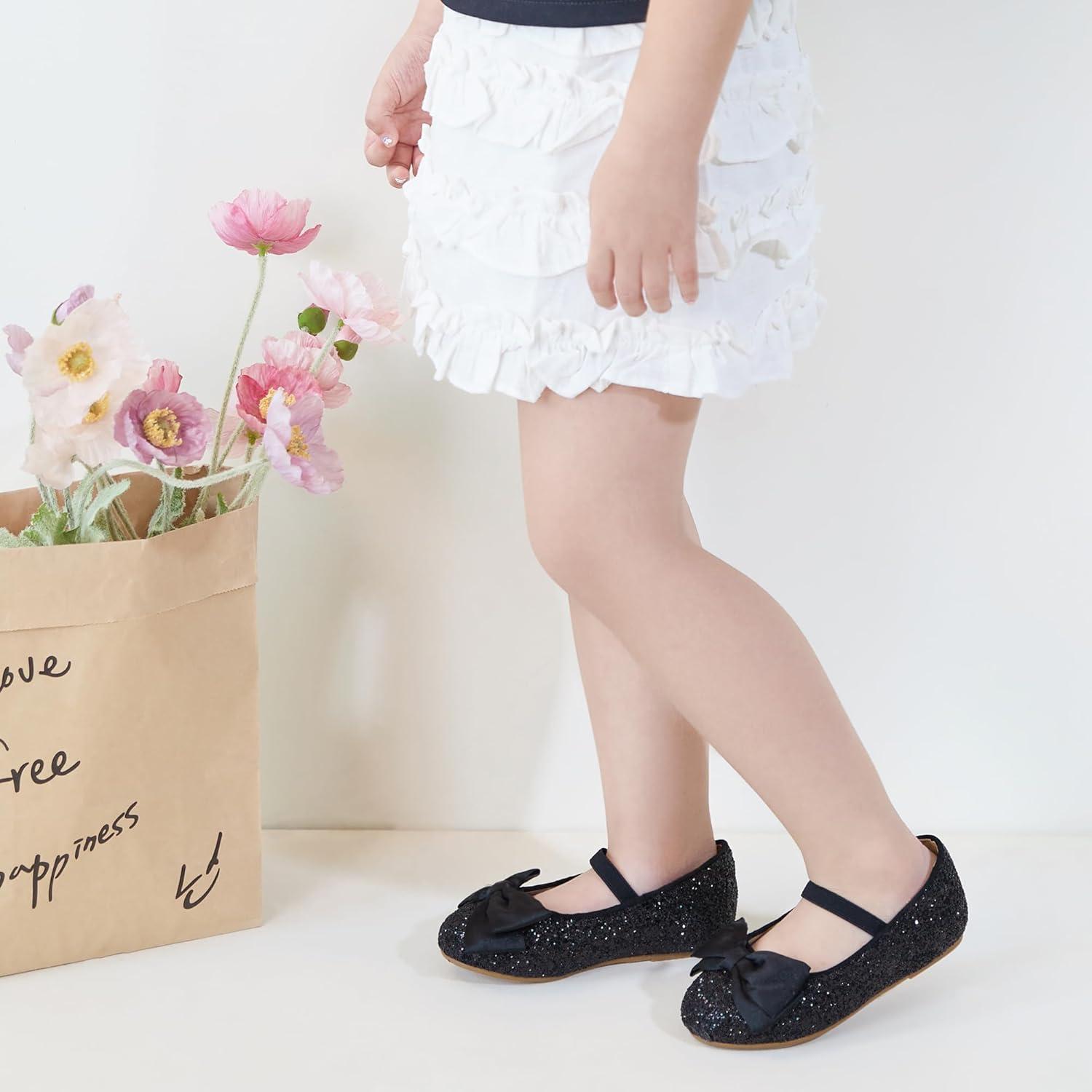 image:imageKolan Toddler Little Girls Mary Jane Ballet Flat Soft Lining Dress ShoesKf10black