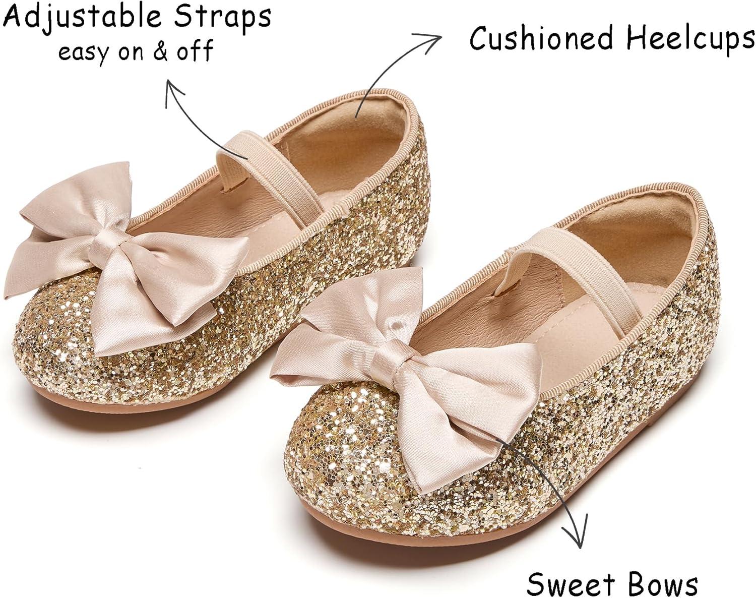 image:imageKolan Toddler Little Girls Mary Jane Ballet Flat Soft Lining Dress ShoesKf10gold