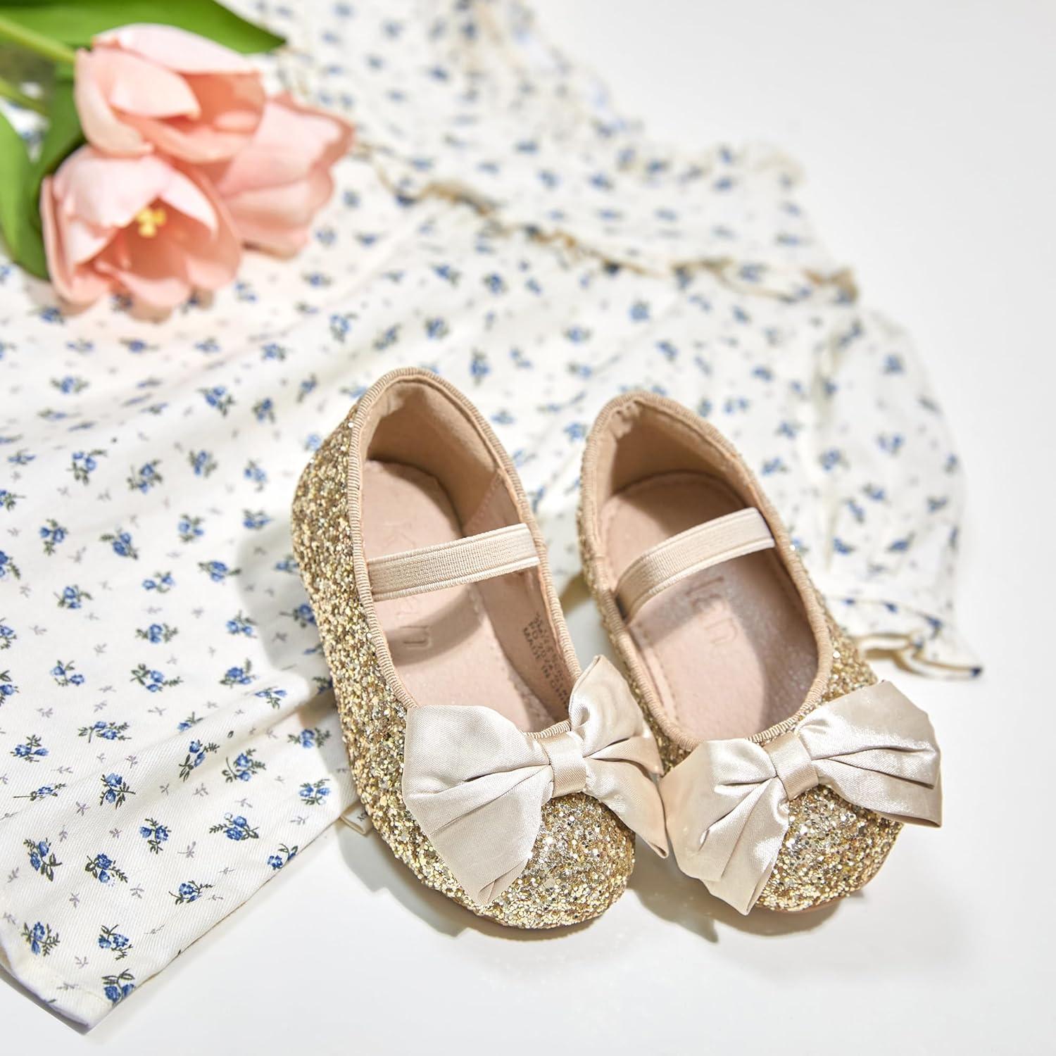 image:imageKolan Toddler Little Girls Mary Jane Ballet Flat Soft Lining Dress ShoesKf10gold
