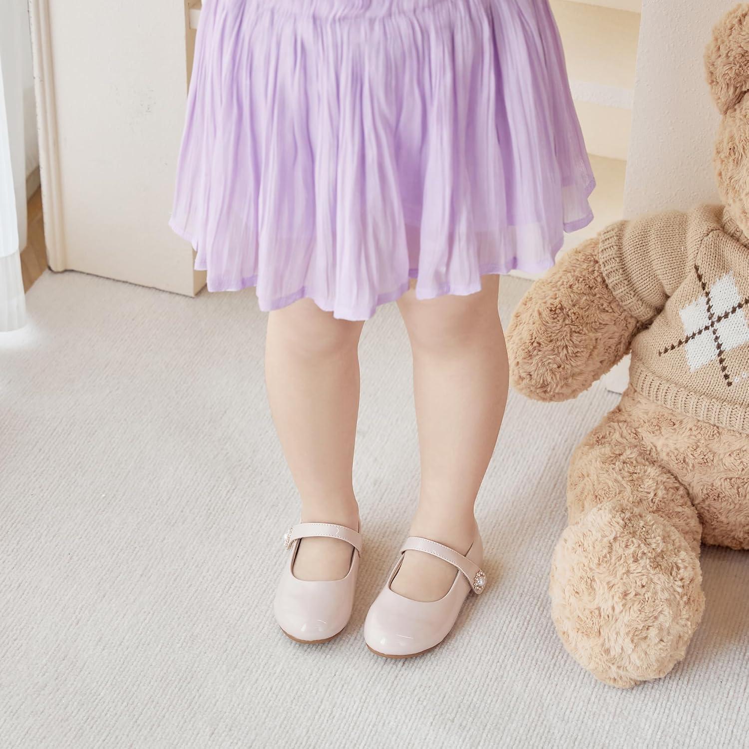 image:imageKolan Toddler Little Girls Mary Jane Ballet Flat Soft Lining Dress ShoesKf11pink