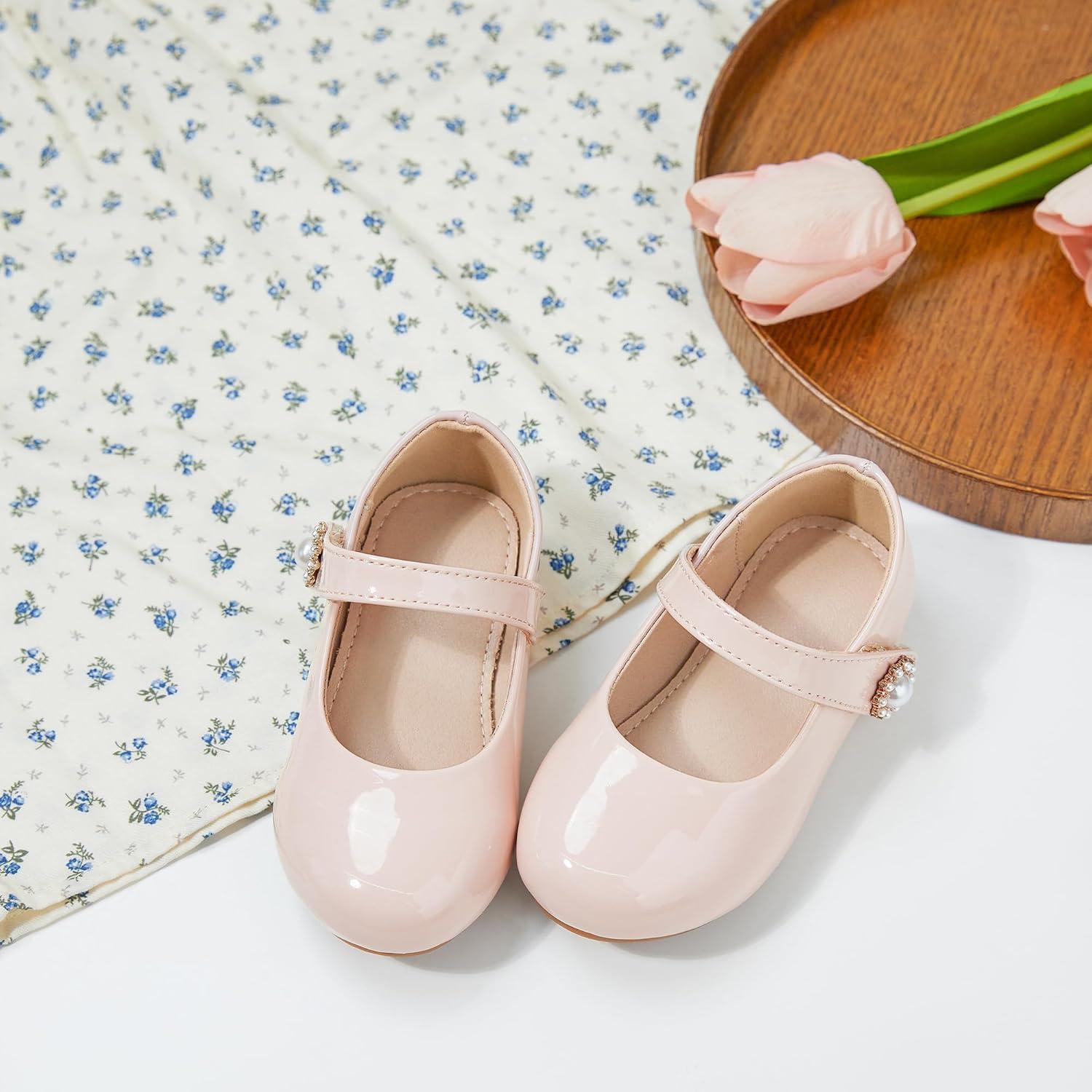 image:imageKolan Toddler Little Girls Mary Jane Ballet Flat Soft Lining Dress ShoesKf11pink
