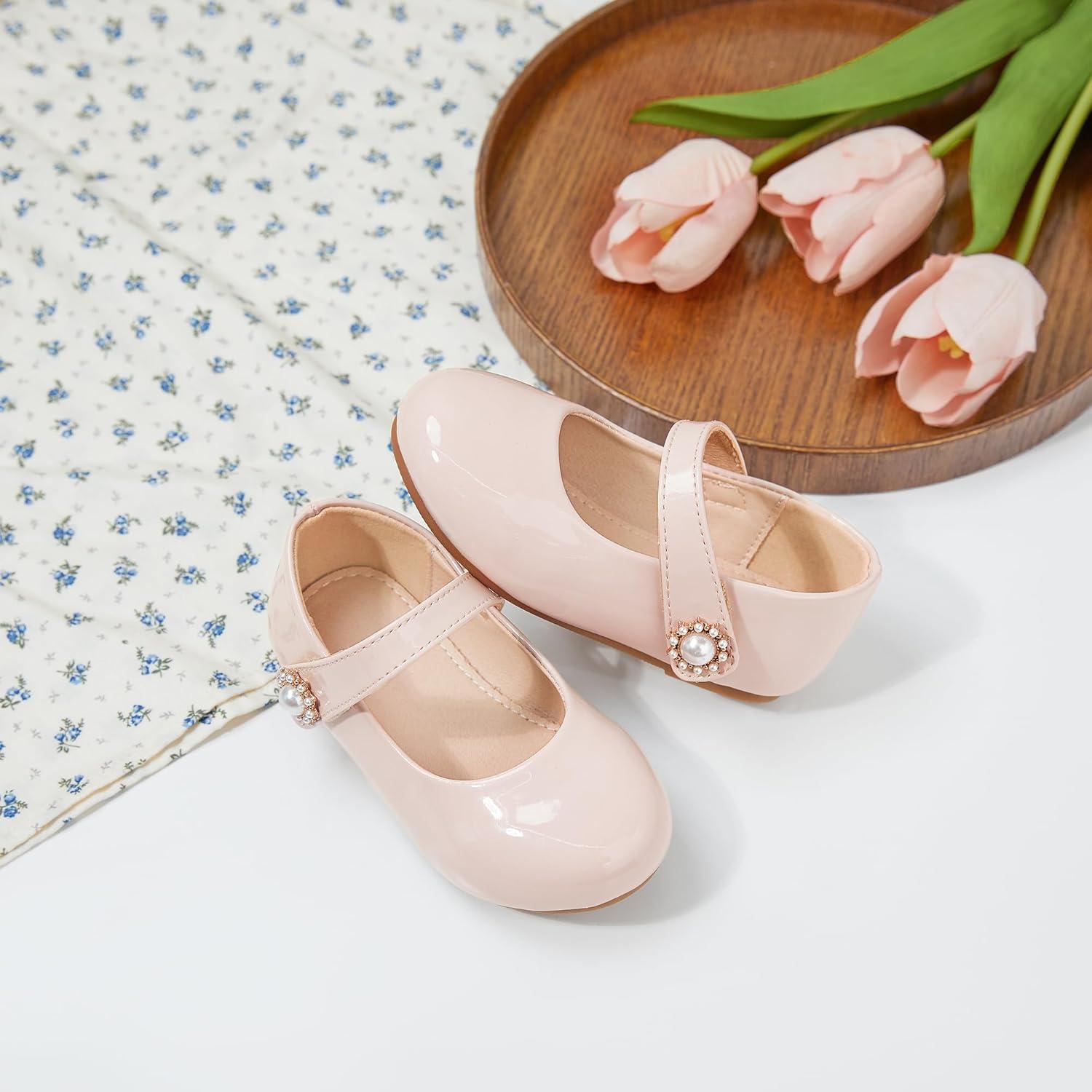 image:imageKolan Toddler Little Girls Mary Jane Ballet Flat Soft Lining Dress ShoesKf11pink