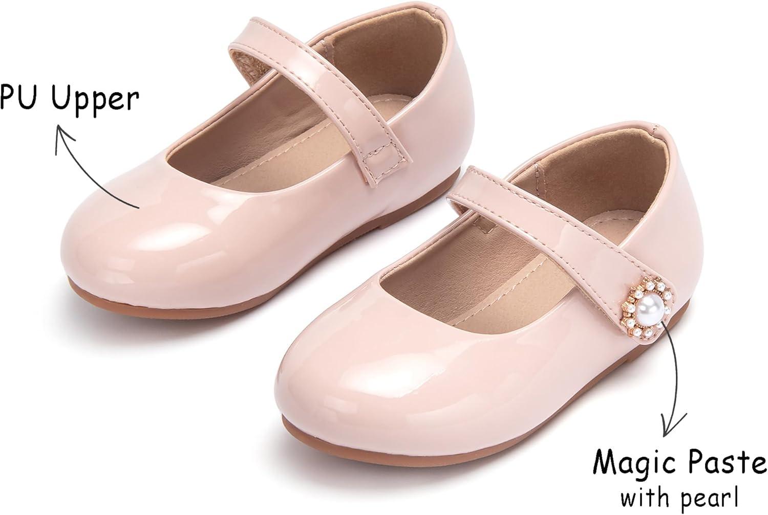 image:imageKolan Toddler Little Girls Mary Jane Ballet Flat Soft Lining Dress ShoesKf11pink