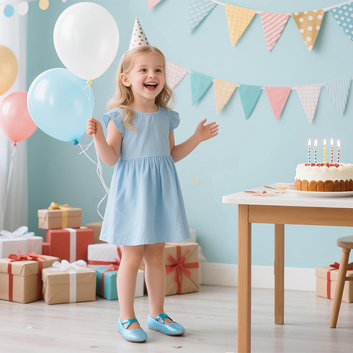 image:imageKolan Toddler Little Girls Mary Jane Ballet Flat Soft Lining Dress ShoesKf14blue