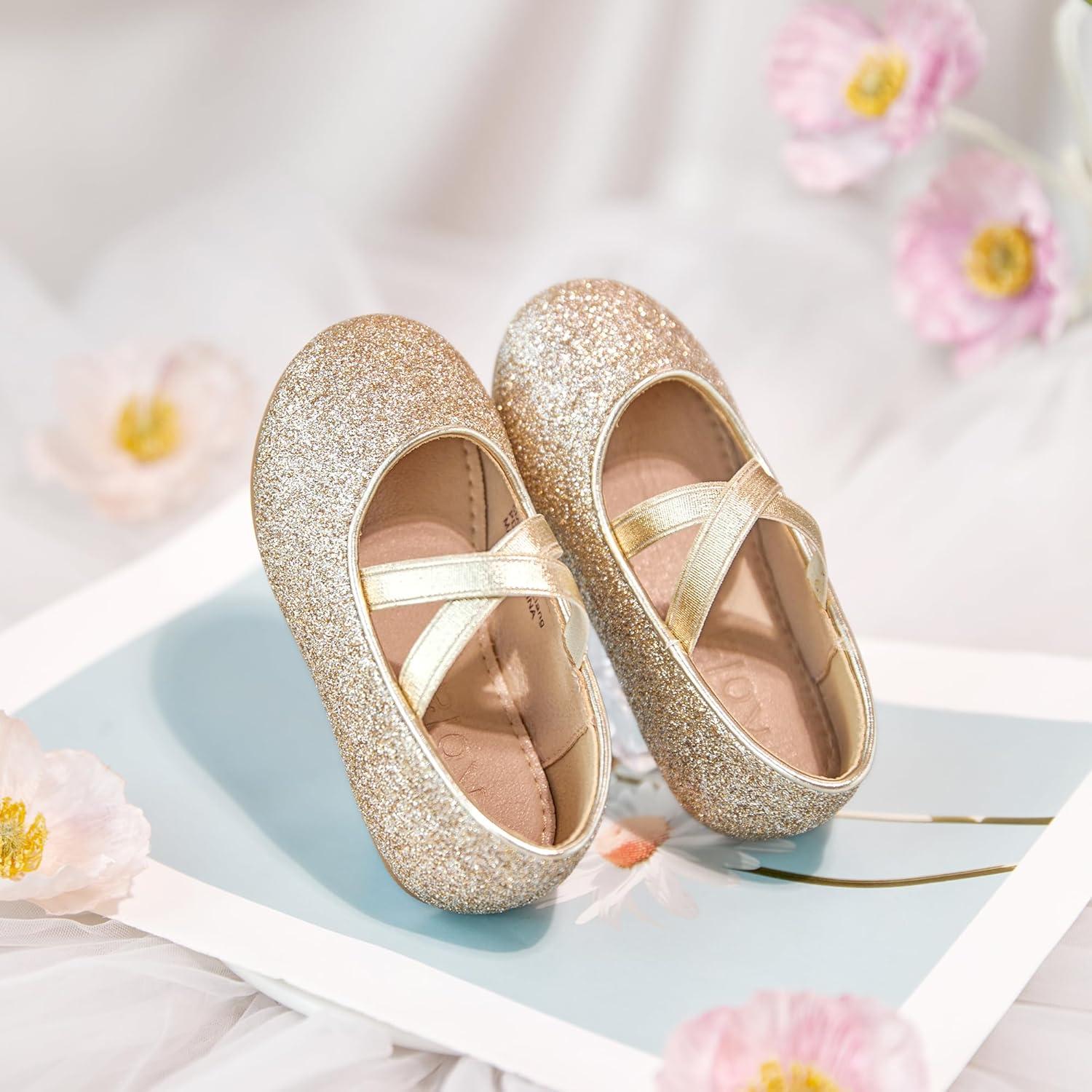 image:imageKolan Toddler Little Girls Mary Jane Ballet Flat Soft Lining Dress ShoesKf14gold