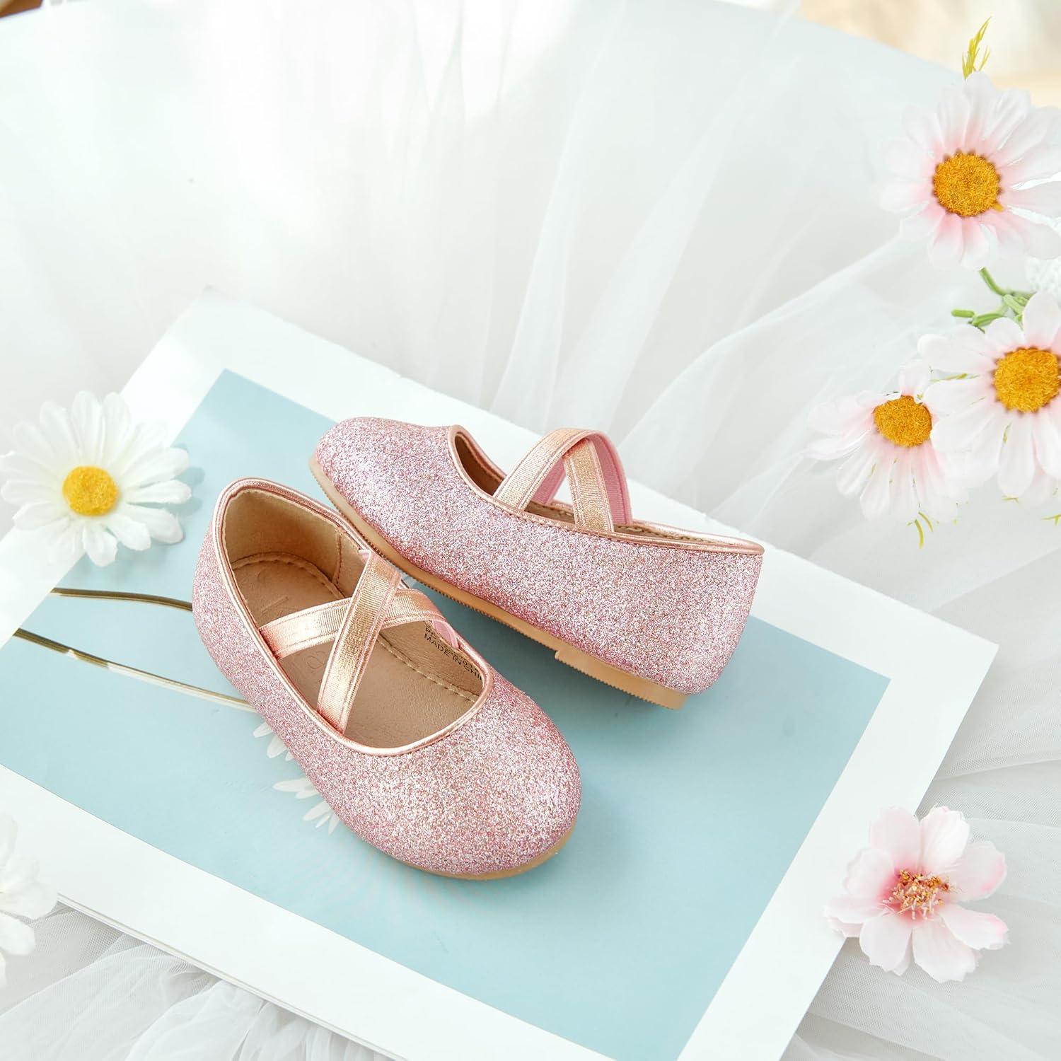 image:imageKolan Toddler Little Girls Mary Jane Ballet Flat Soft Lining Dress ShoesKf14pink