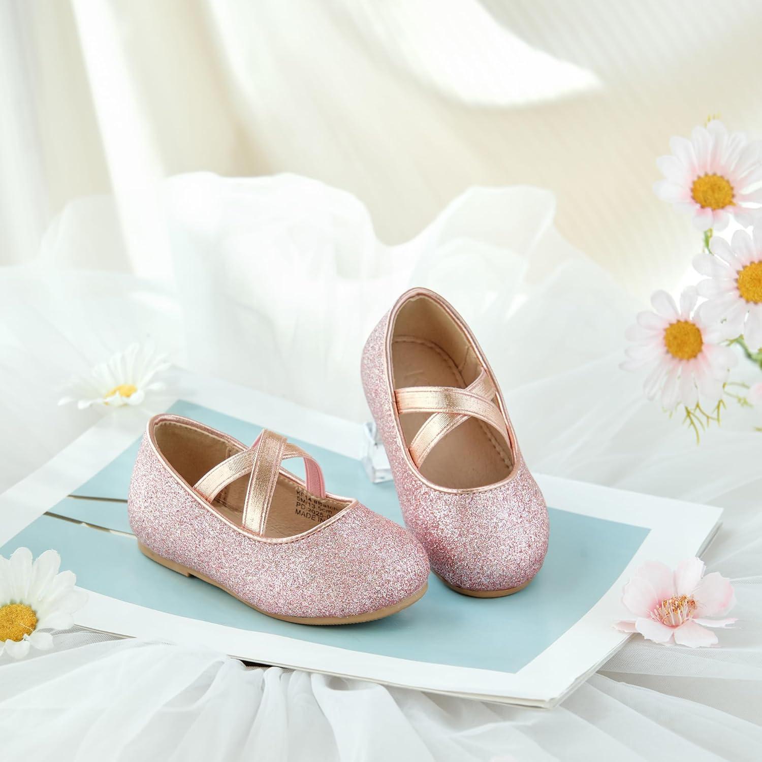 image:imageKolan Toddler Little Girls Mary Jane Ballet Flat Soft Lining Dress ShoesKf14pink