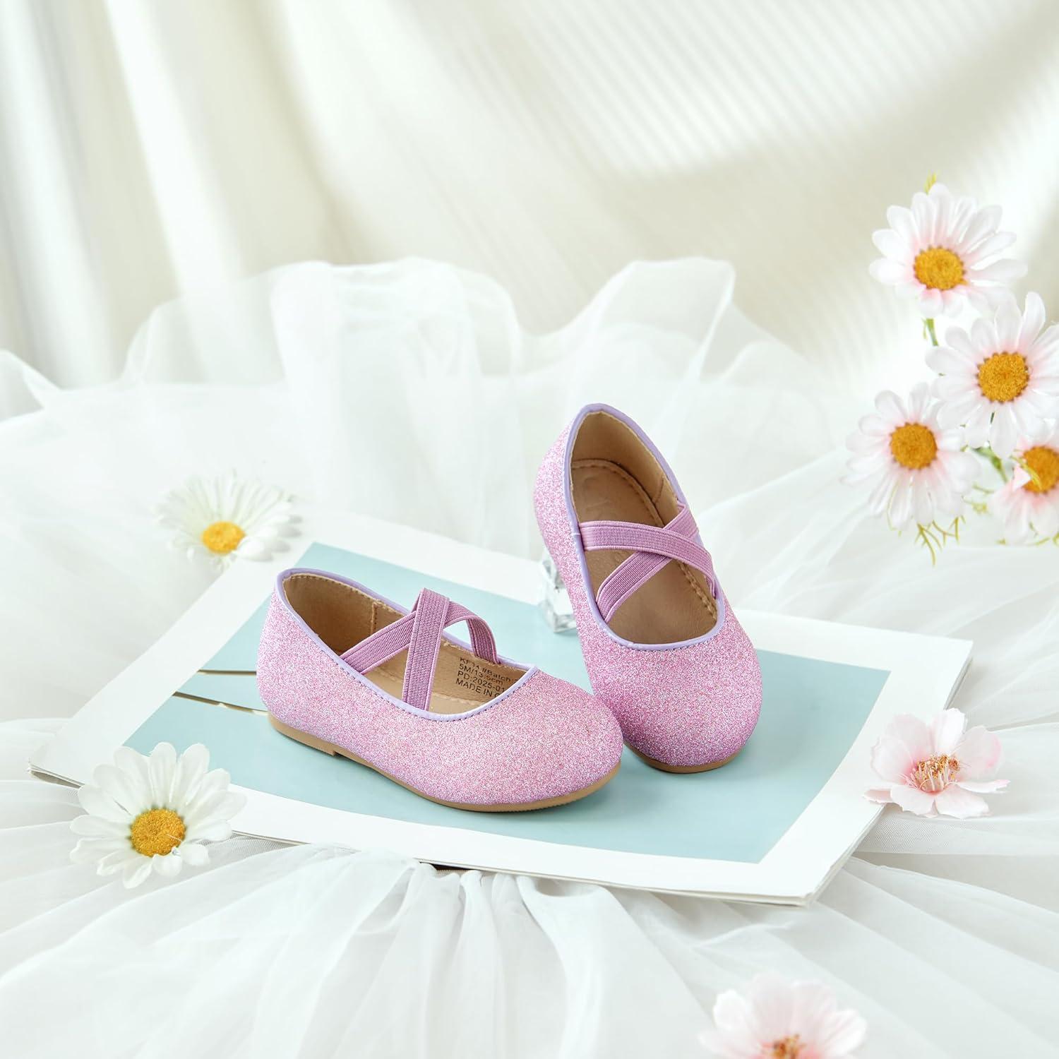 image:imageKolan Toddler Little Girls Mary Jane Ballet Flat Soft Lining Dress ShoesKf14purple