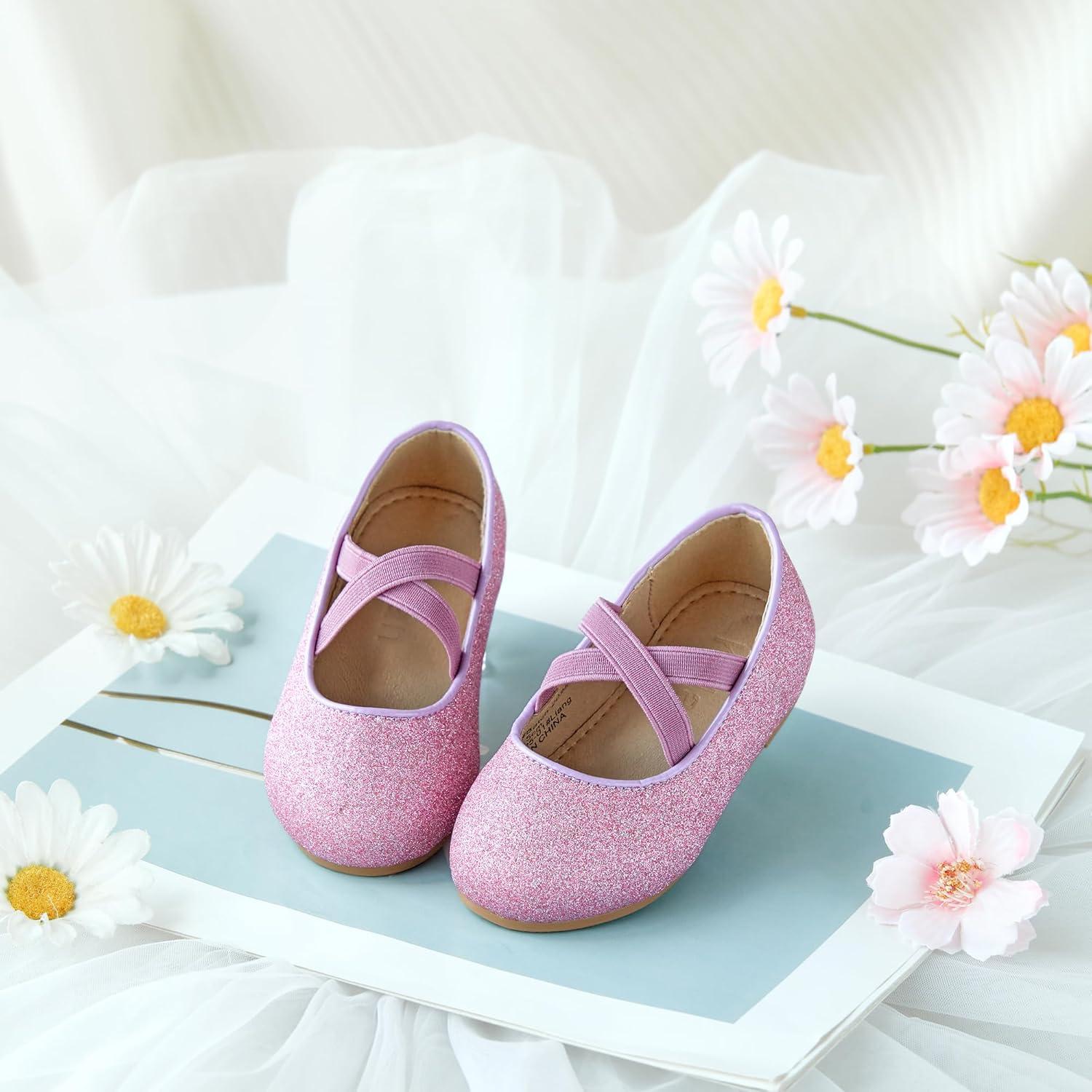 image:imageKolan Toddler Little Girls Mary Jane Ballet Flat Soft Lining Dress ShoesKf14purple
