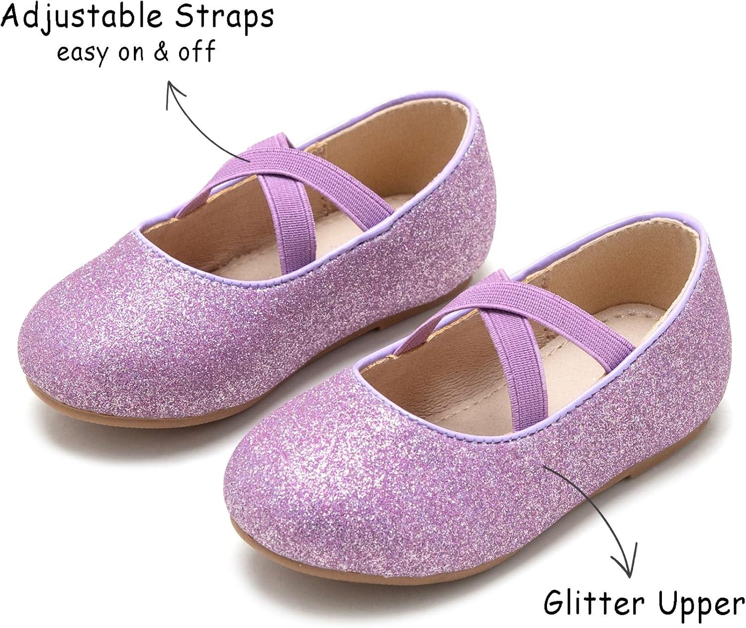 image:imageKolan Toddler Little Girls Mary Jane Ballet Flat Soft Lining Dress ShoesKf14purple