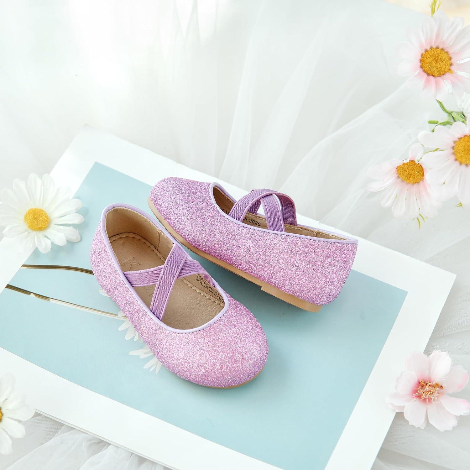 image:imageKolan Toddler Little Girls Mary Jane Ballet Flat Soft Lining Dress ShoesKf14purple