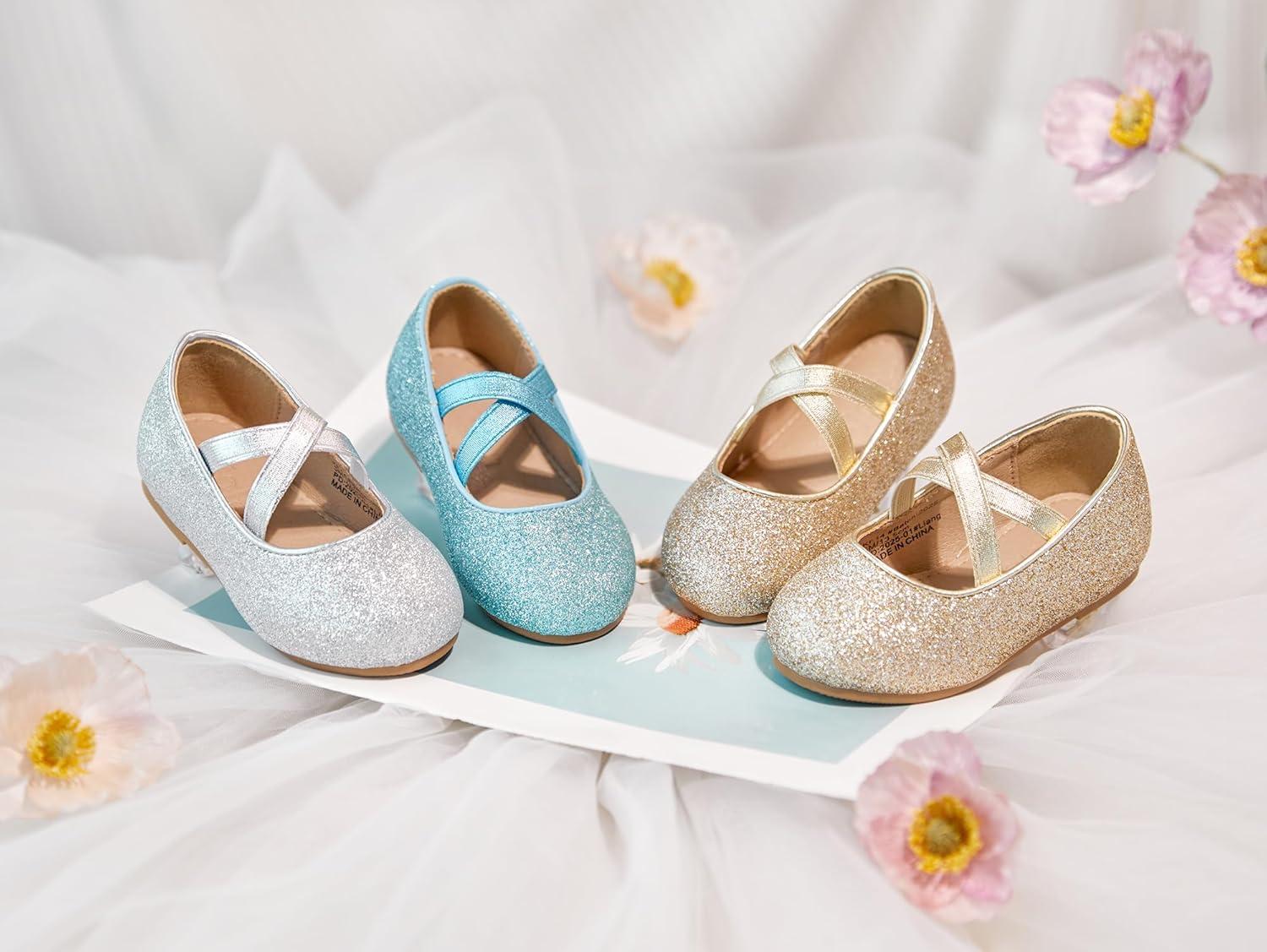 image:imageKolan Toddler Little Girls Mary Jane Ballet Flat Soft Lining Dress ShoesKf14silver