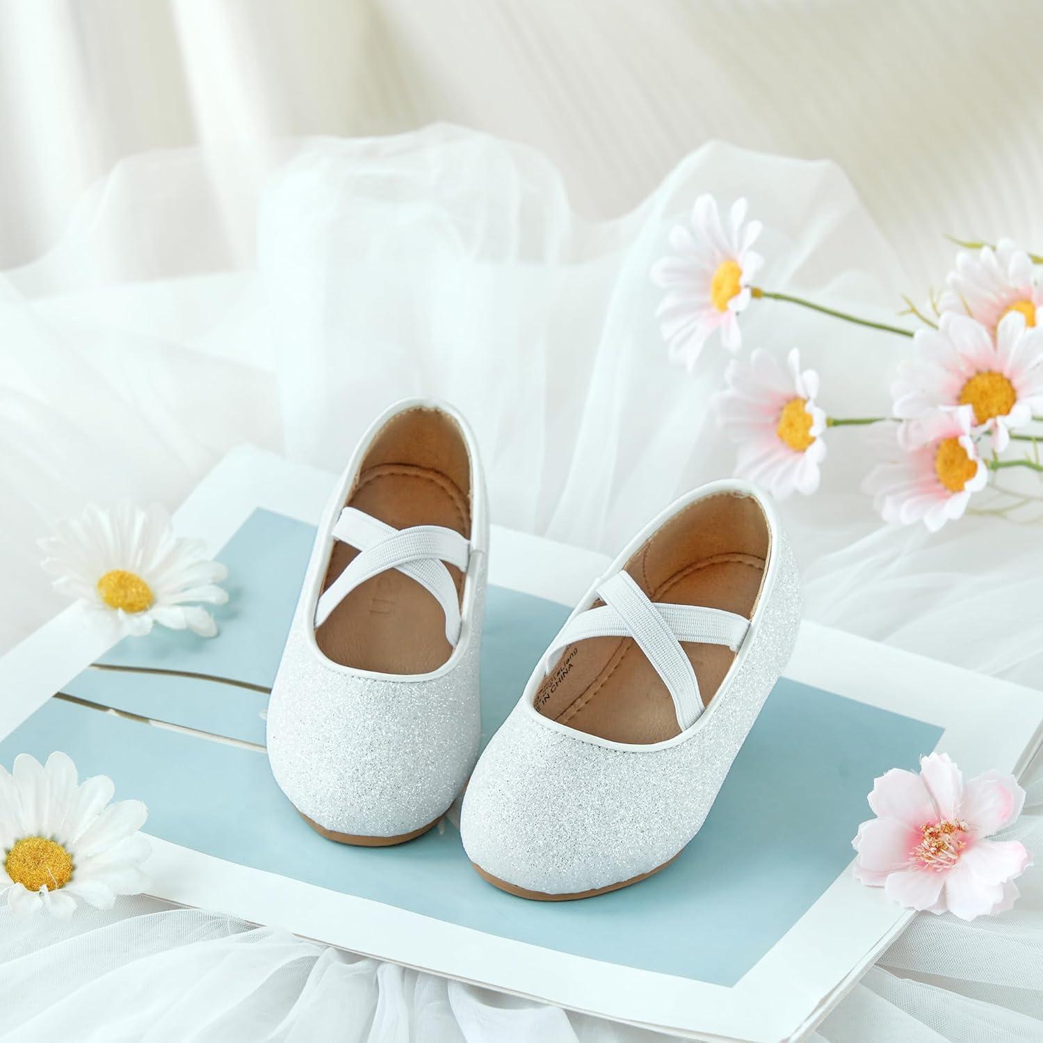 image:imageKolan Toddler Little Girls Mary Jane Ballet Flat Soft Lining Dress ShoesKf14white