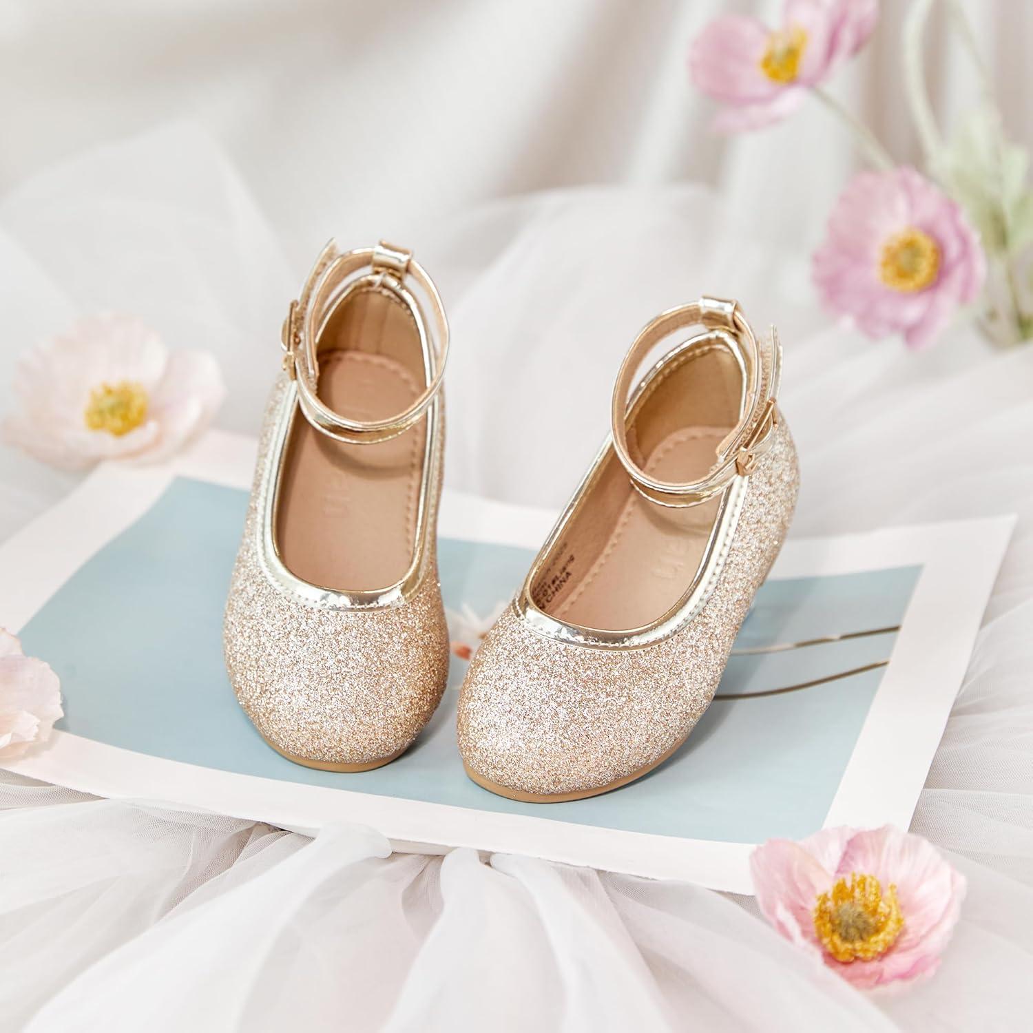 image:imageKolan Toddler Little Girls Mary Jane Ballet Flat Soft Lining Dress ShoesKf15gold