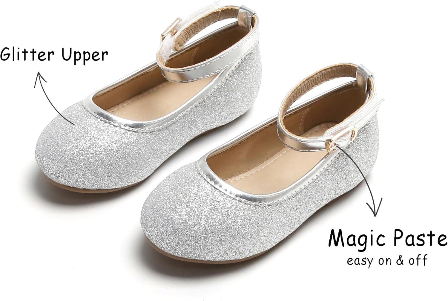 image:imageKolan Toddler Little Girls Mary Jane Ballet Flat Soft Lining Dress ShoesKf15silver
