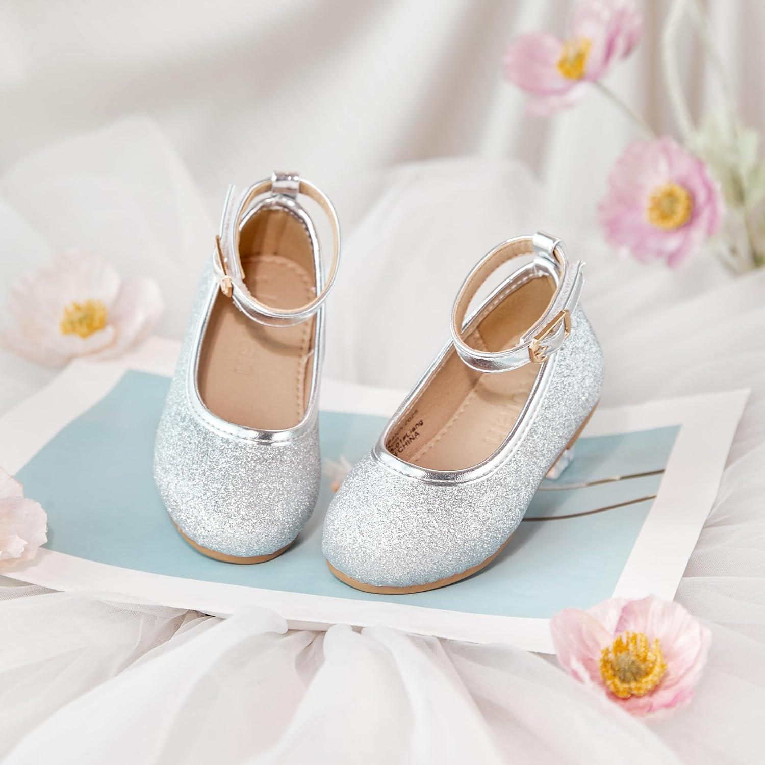 image:imageKolan Toddler Little Girls Mary Jane Ballet Flat Soft Lining Dress ShoesKf15silver