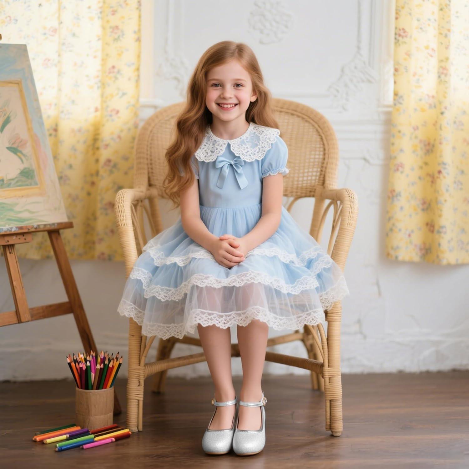 image:imageKolan Toddler Little Girls Mary Jane Ballet Flat Soft Lining Dress ShoesKf15silver