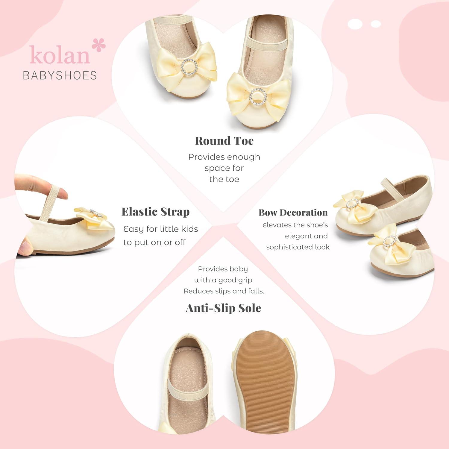 image:imageKolan Toddler Little Girls Mary Jane Ballet Flat Soft Lining Dress ShoesKf17yellow