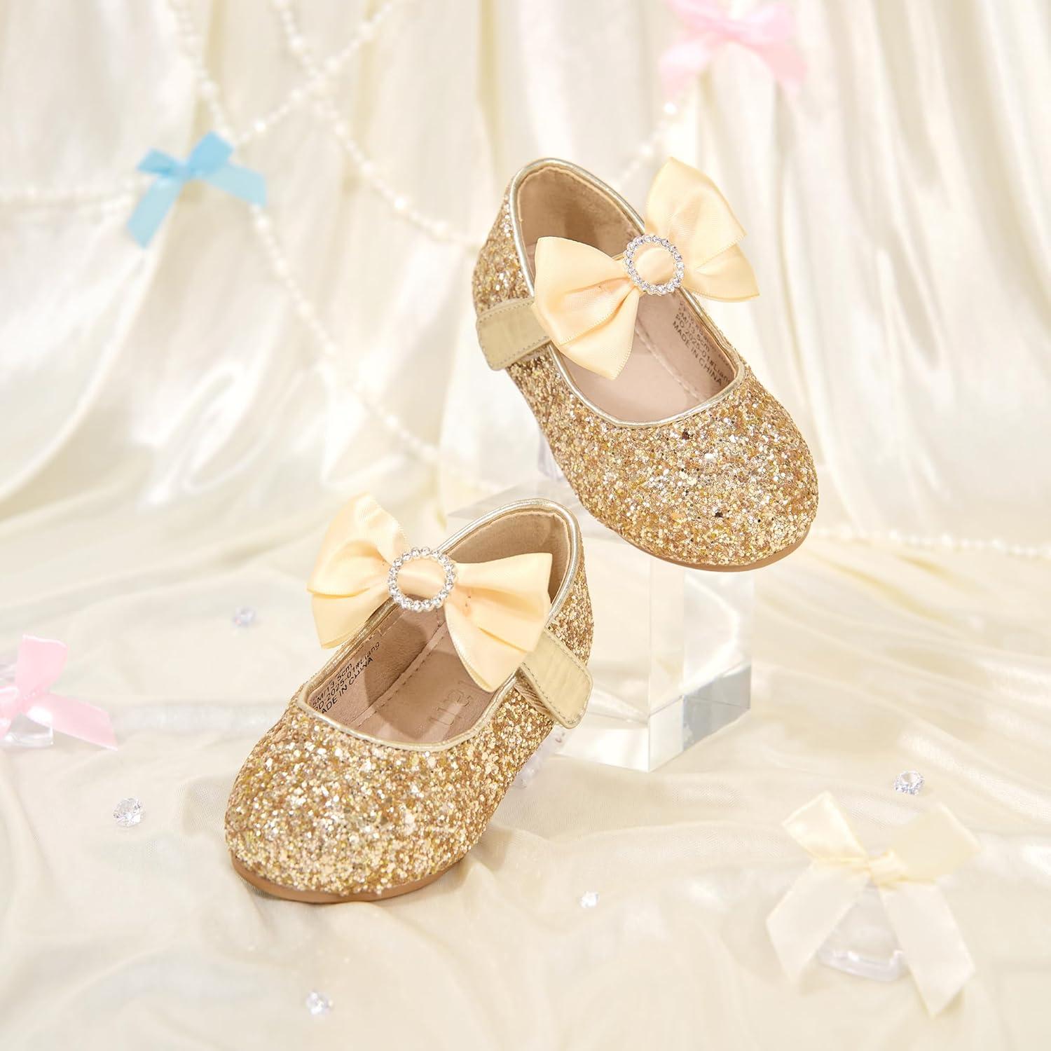 image:imageKolan Toddler Little Girls Mary Jane Ballet Flat Soft Lining Dress ShoesKf18gold
