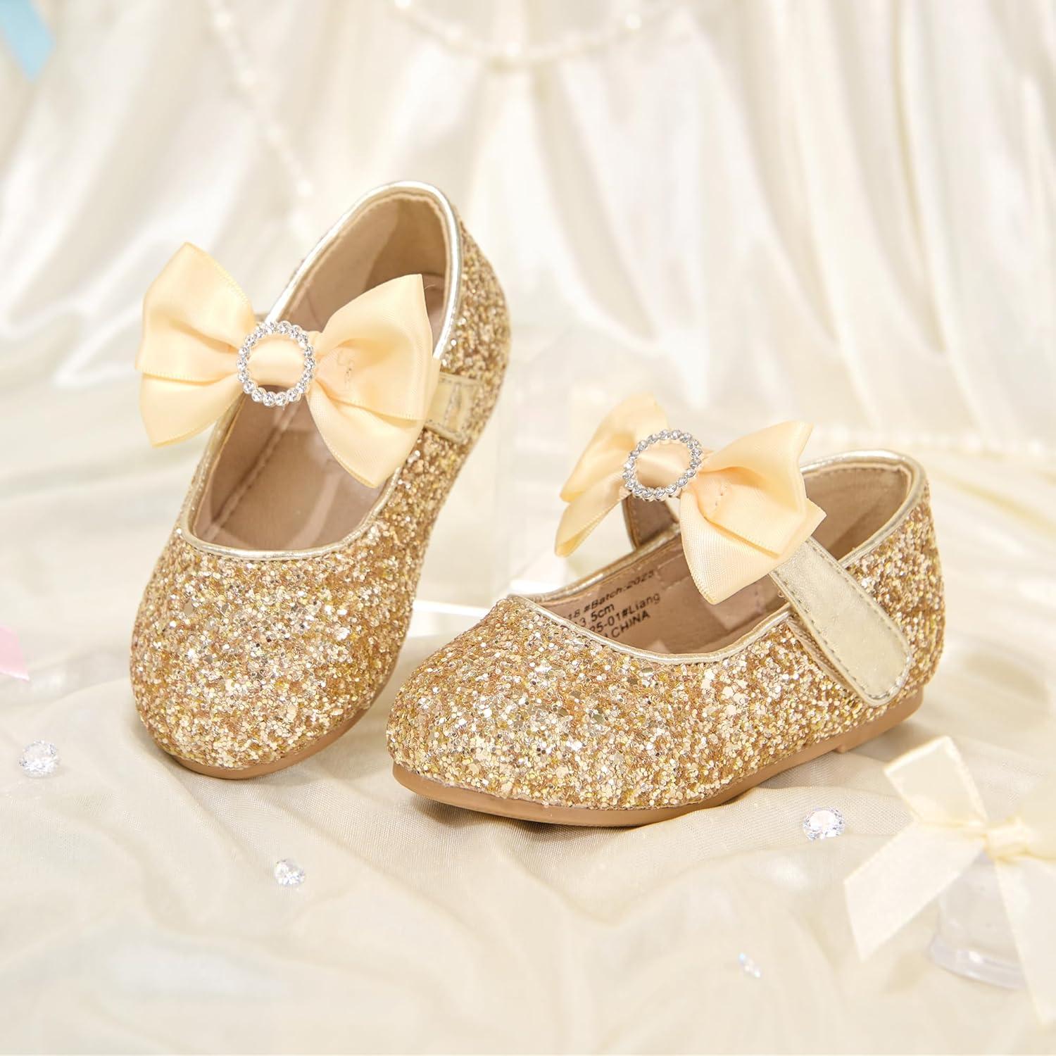 image:imageKolan Toddler Little Girls Mary Jane Ballet Flat Soft Lining Dress ShoesKf18gold