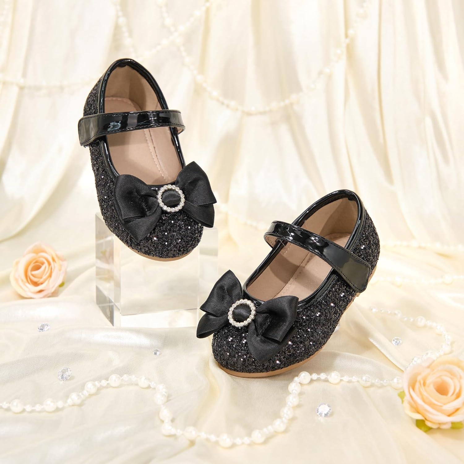 image:imageKolan Toddler Little Girls Mary Jane Ballet Flat Soft Lining Dress ShoesKf19black