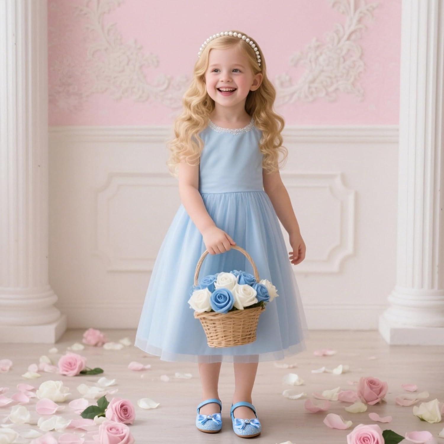 image:imageKolan Toddler Little Girls Mary Jane Ballet Flat Soft Lining Dress ShoesKf19blue