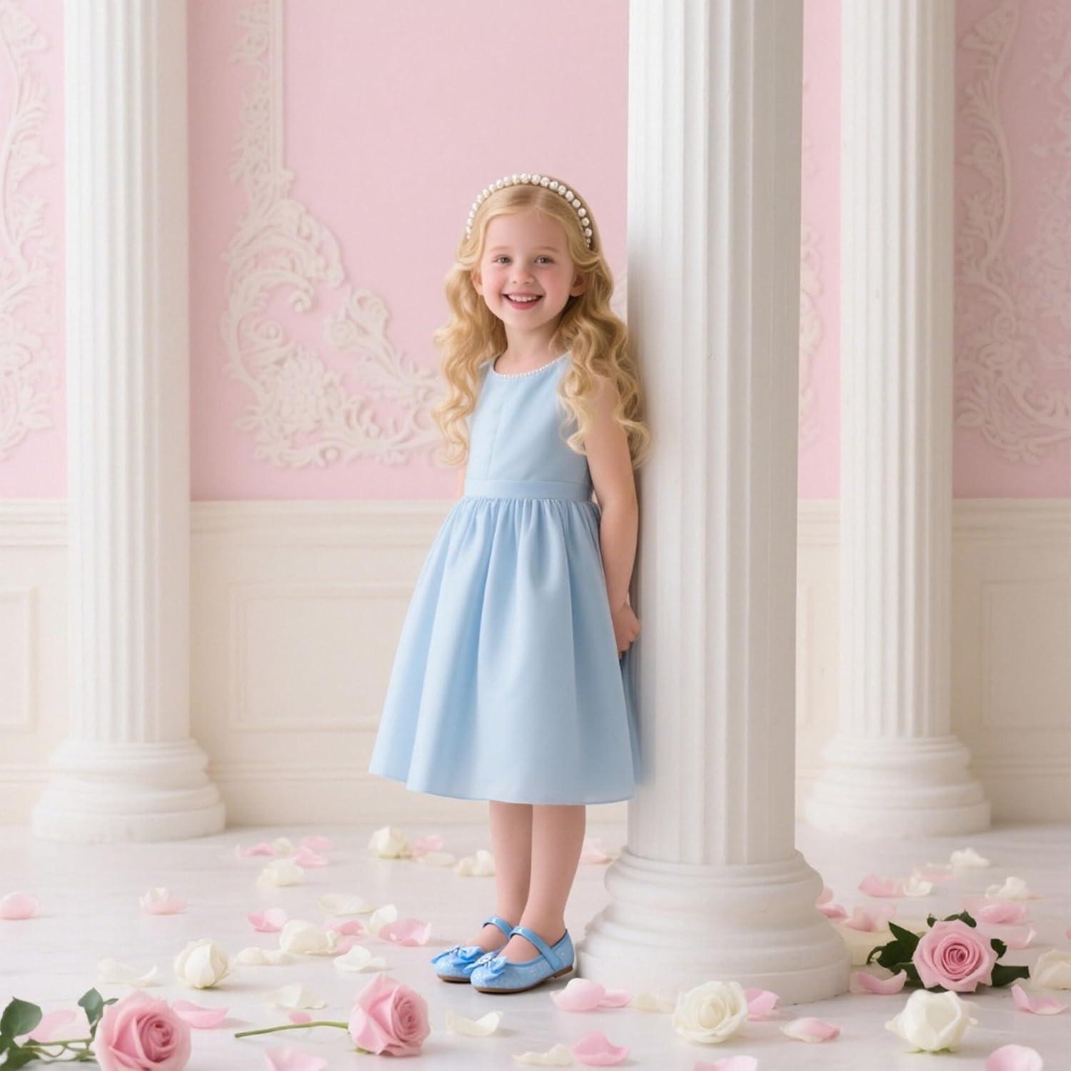 image:imageKolan Toddler Little Girls Mary Jane Ballet Flat Soft Lining Dress ShoesKf19blue