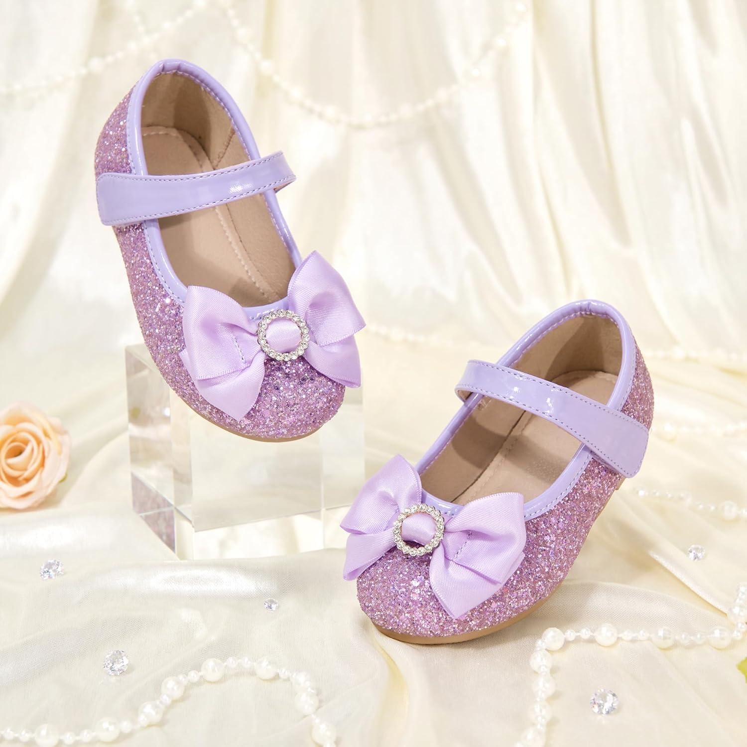 image:imageKolan Toddler Little Girls Mary Jane Ballet Flat Soft Lining Dress ShoesKf19purple