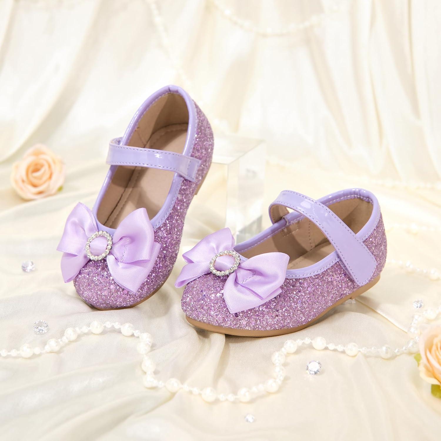 image:imageKolan Toddler Little Girls Mary Jane Ballet Flat Soft Lining Dress ShoesKf19purple
