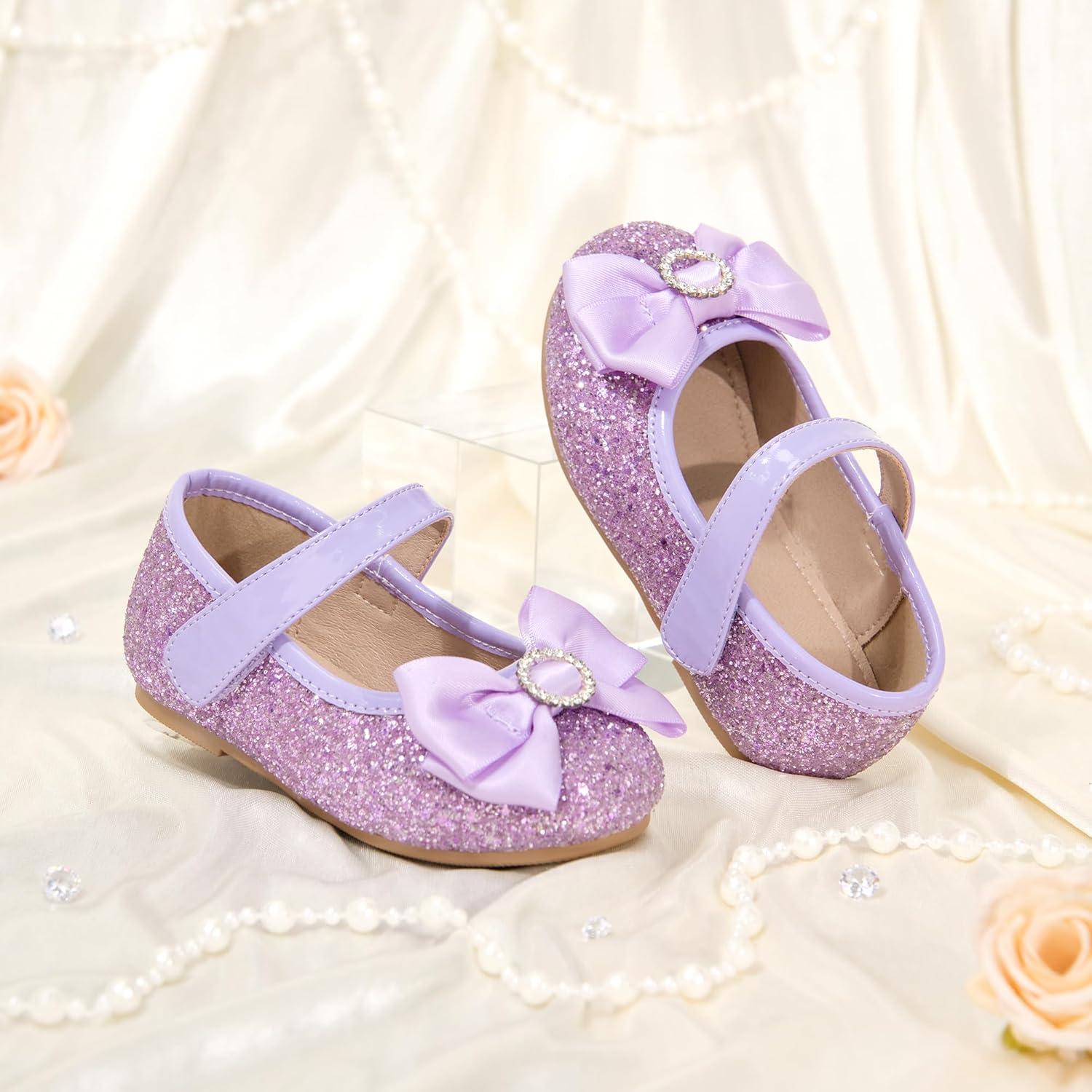 image:imageKolan Toddler Little Girls Mary Jane Ballet Flat Soft Lining Dress ShoesKf19purple