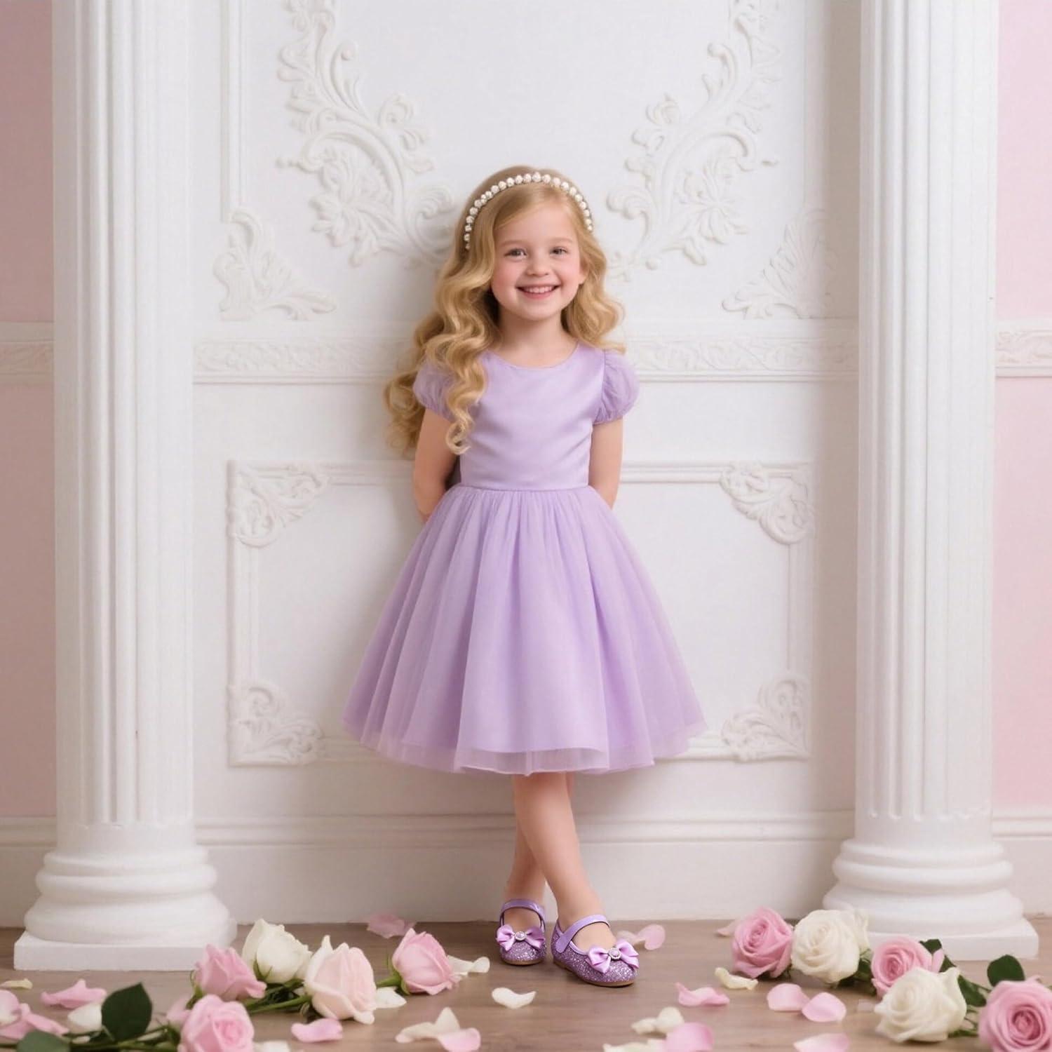 image:imageKolan Toddler Little Girls Mary Jane Ballet Flat Soft Lining Dress ShoesKf19purple
