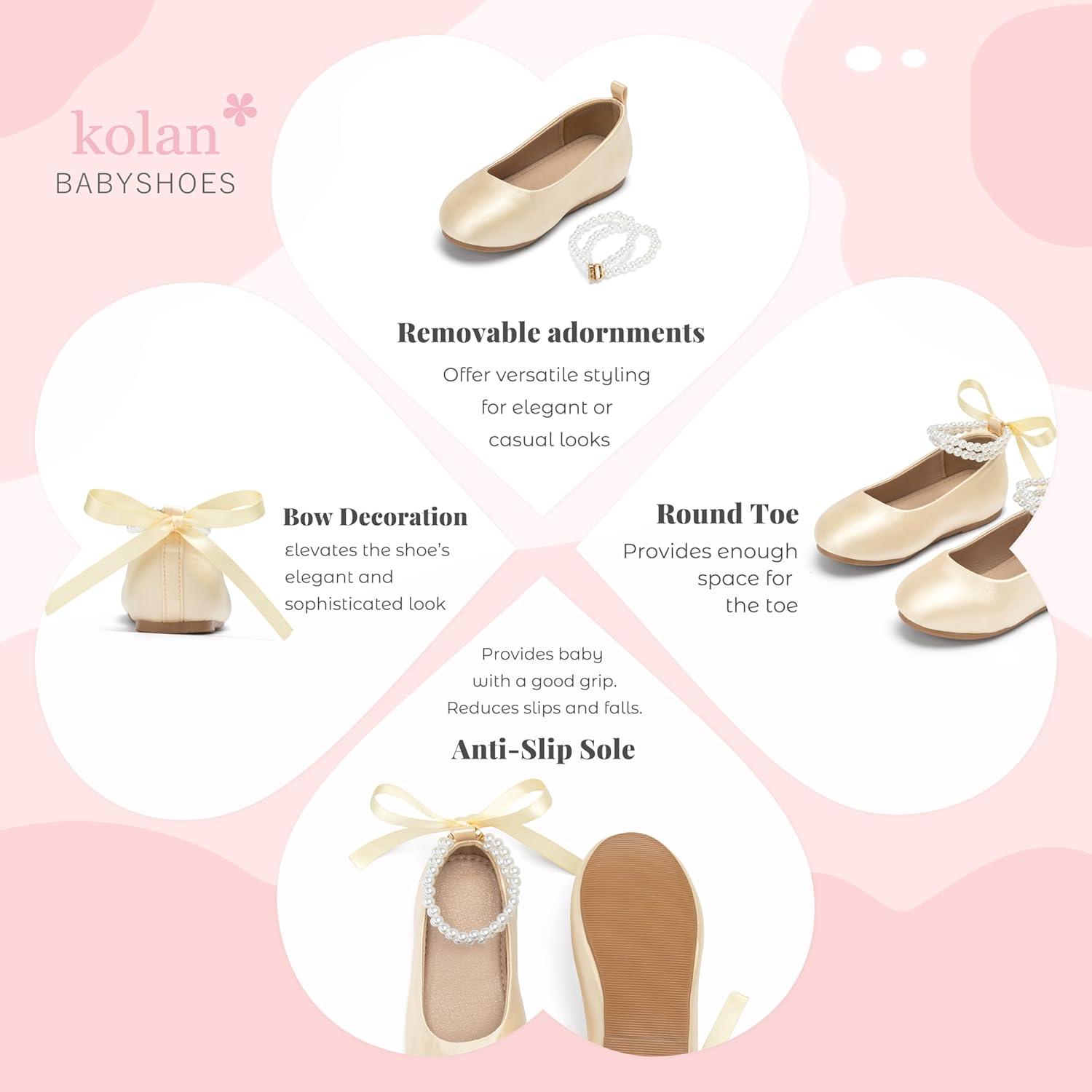 image:imageKolan Toddler Little Girls Mary Jane Ballet Flat Soft Lining Dress ShoesKf20yellow