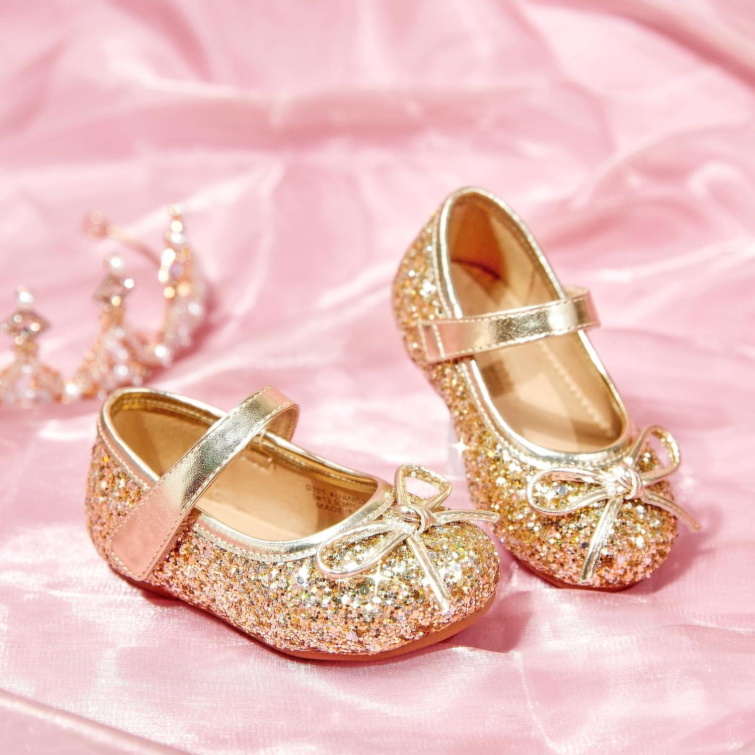 image:imageKolan Toddler Little Girls Mary Jane Ballet Flat Soft Lining Dress ShoesKf701gold