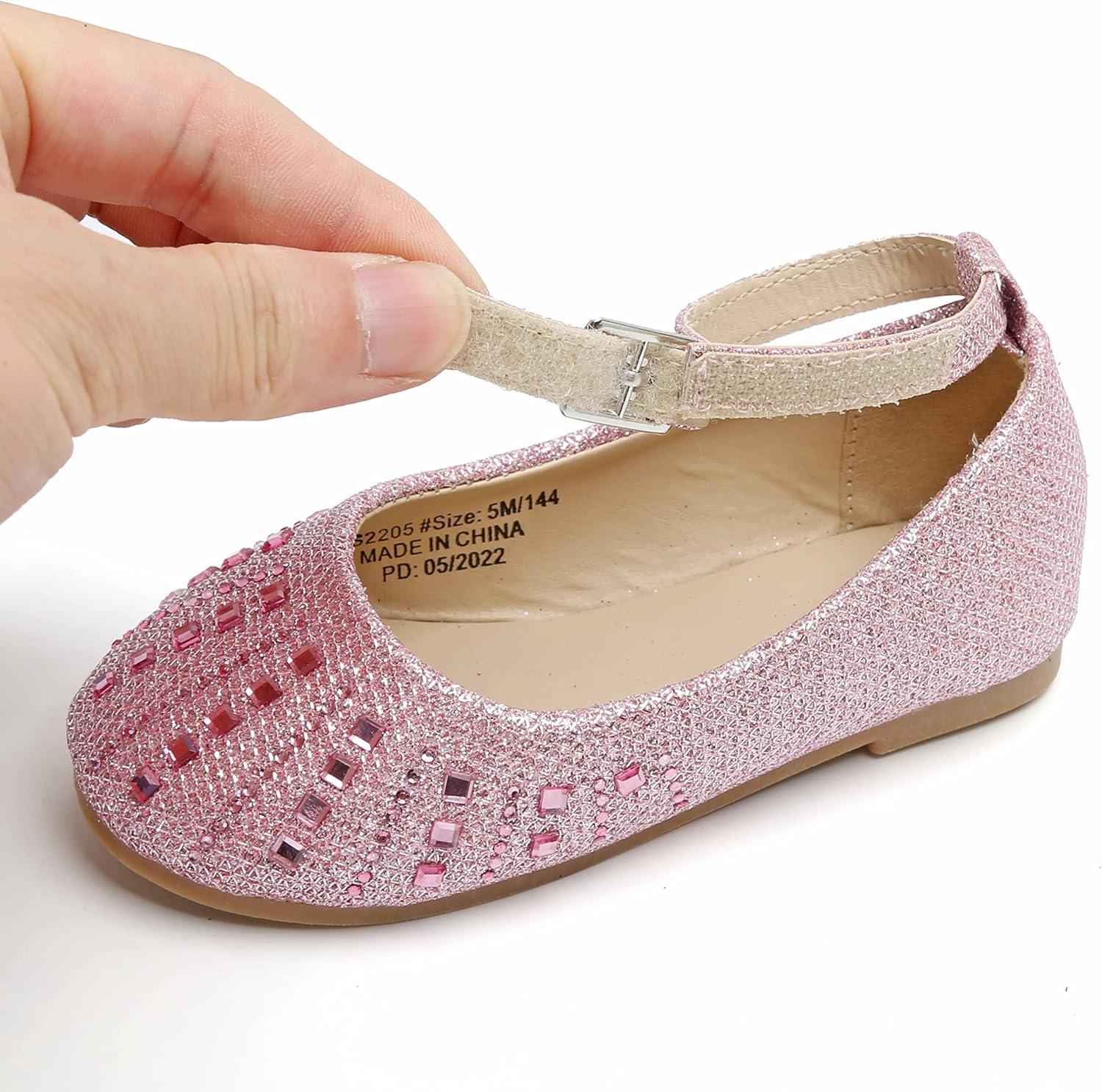 image:imageKolan Toddler Little Girls Mary Jane Ballet Flat Soft Lining Dress ShoesKh21pink