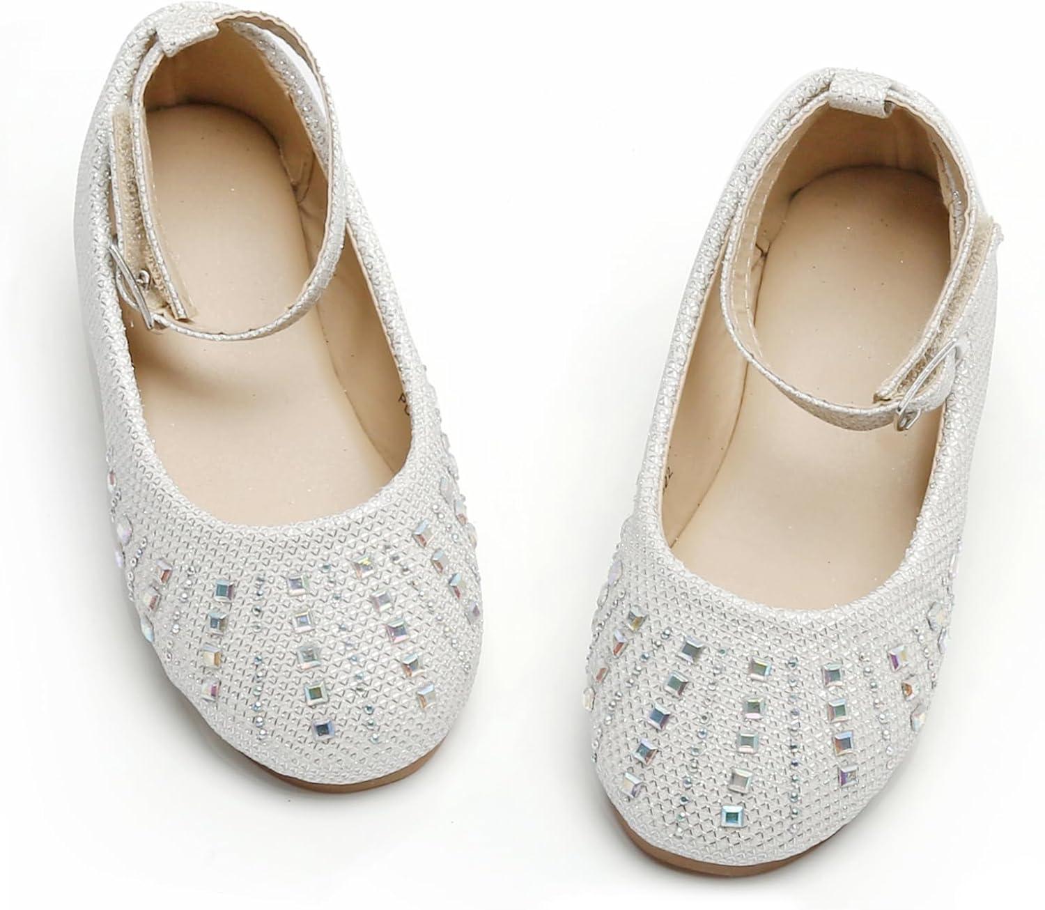 image:imageKolan Toddler Little Girls Mary Jane Ballet Flat Soft Lining Dress ShoesKh21white