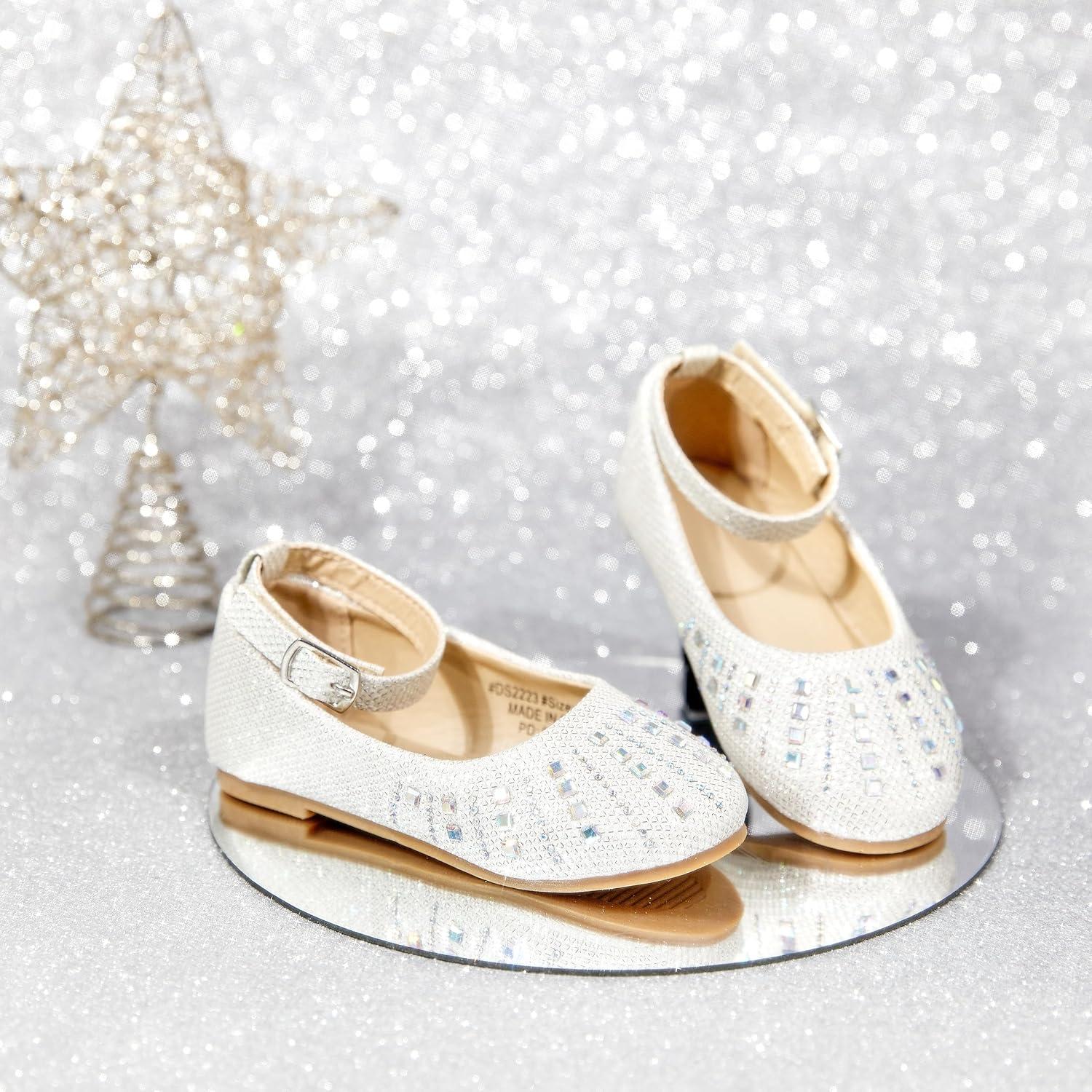 image:imageKolan Toddler Little Girls Mary Jane Ballet Flat Soft Lining Dress ShoesKh21white