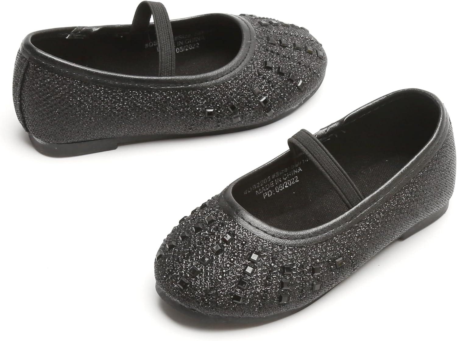 image:imageKolan Toddler Little Girls Mary Jane Ballet Flat Soft Lining Dress ShoesKh22black