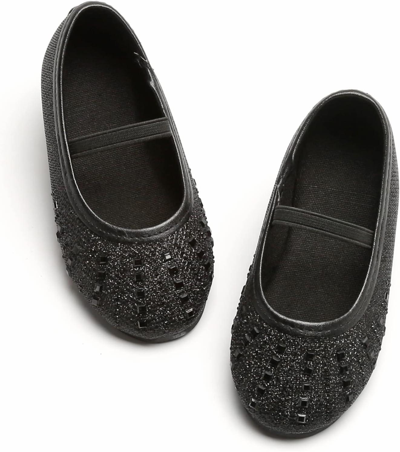 image:imageKolan Toddler Little Girls Mary Jane Ballet Flat Soft Lining Dress ShoesKh22black