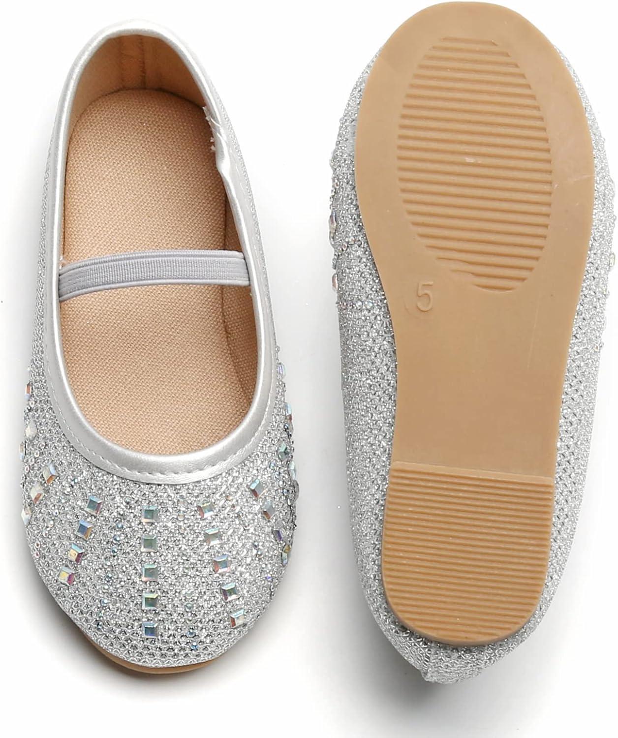 image:imageKolan Toddler Little Girls Mary Jane Ballet Flat Soft Lining Dress ShoesKh22silver