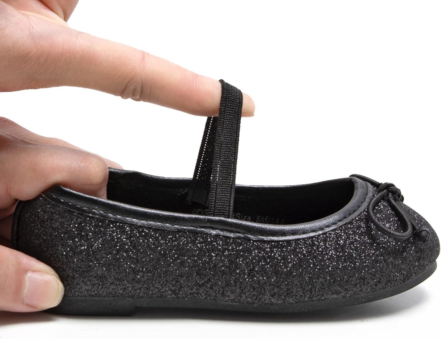 image:imageKolan Toddler Little Girls Mary Jane Ballet Flat Soft Lining Dress ShoesKh23black