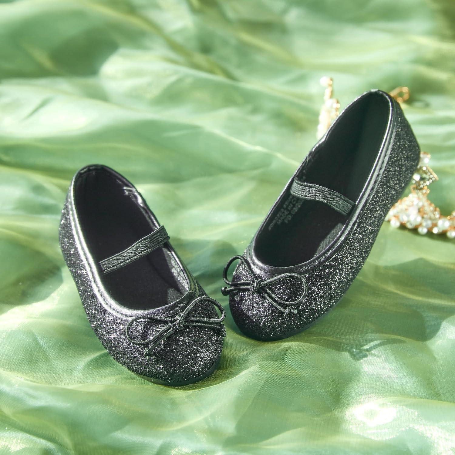 image:imageKolan Toddler Little Girls Mary Jane Ballet Flat Soft Lining Dress ShoesKh23black
