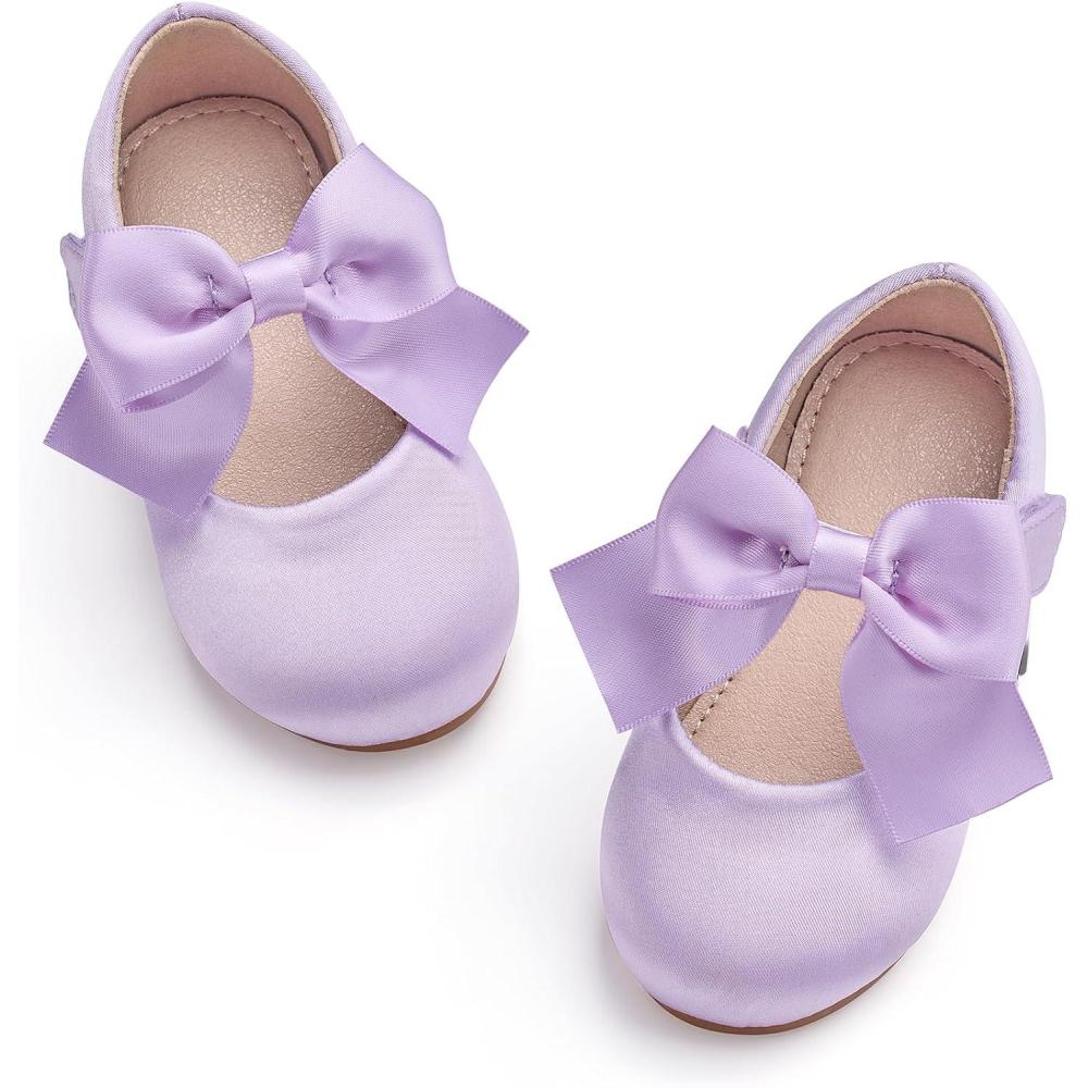 image:imageKolan Toddler Little Girls Mary Jane Ballet Flat Soft Lining Dress ShoesKf07purple