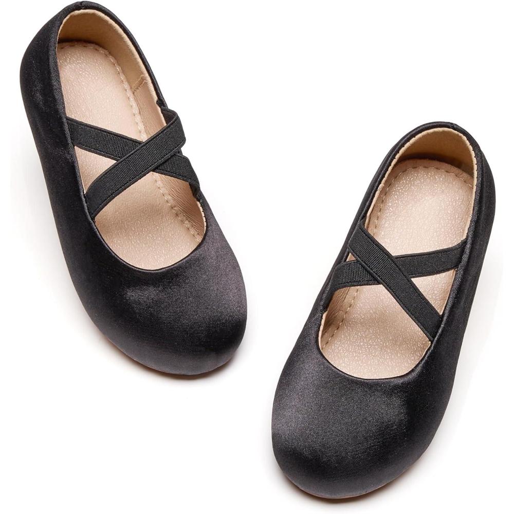 image:imageKolan Toddler Little Girls Mary Jane Ballet Flat Soft Lining Dress ShoesKf09black
