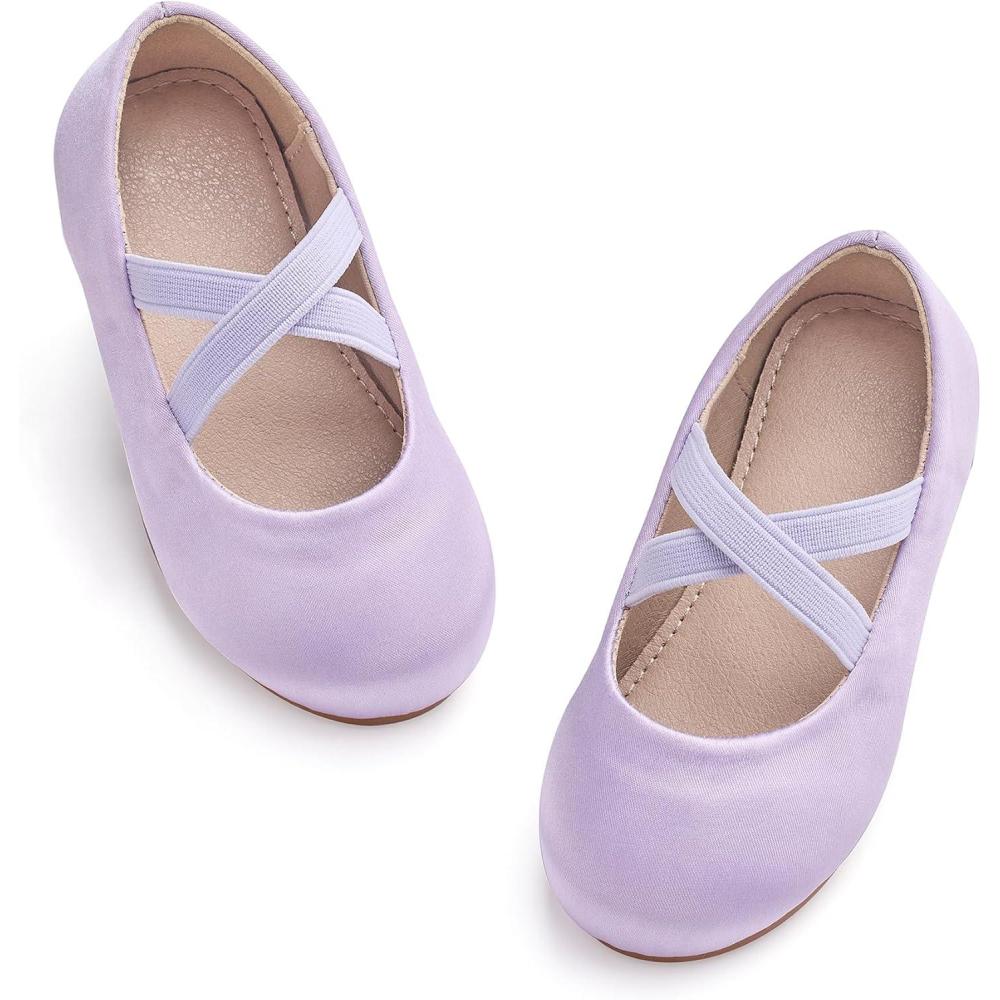 image:imageKolan Toddler Little Girls Mary Jane Ballet Flat Soft Lining Dress ShoesKf09purple