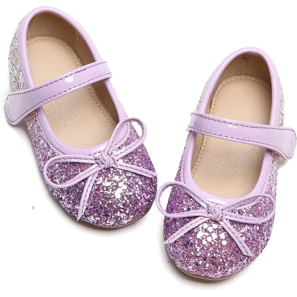 image:imageKolan Toddler Little Girls Mary Jane Ballet Flat Soft Lining Dress ShoesKf13purple