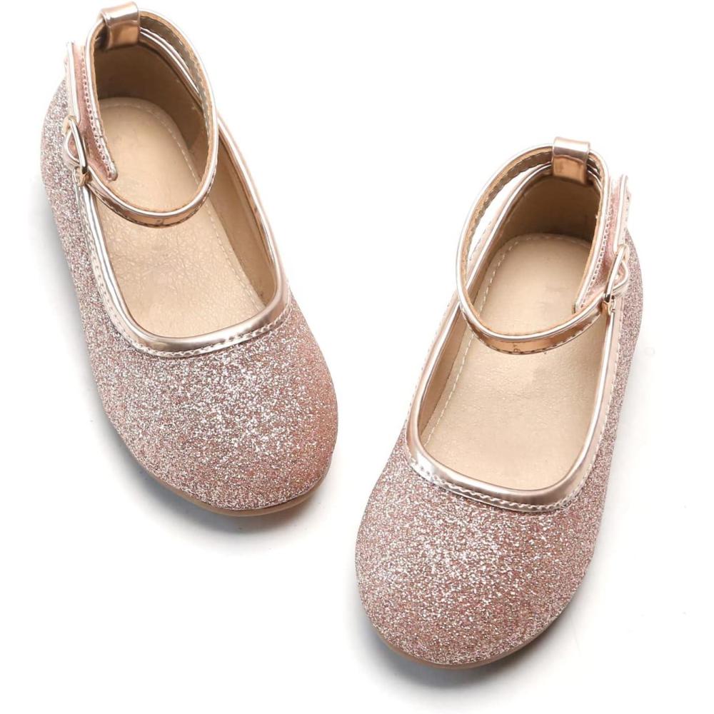 image:imageKolan Toddler Little Girls Mary Jane Ballet Flat Soft Lining Dress ShoesKf15pink